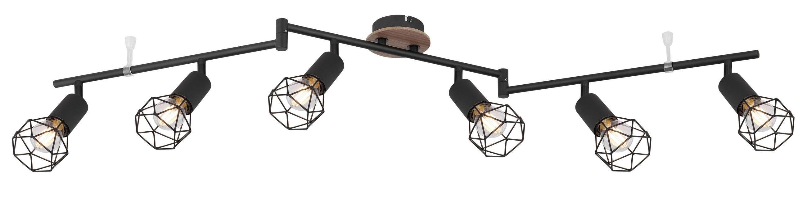 Globo Strahler Mori Deckenleuchte Braun/Schwarz max. 40 Watt