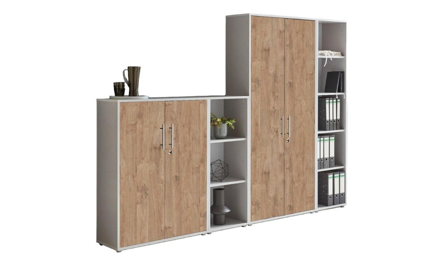 Aktenschrank Office Edition Sw Set 4 Grau/Eichefarben Mömax DE