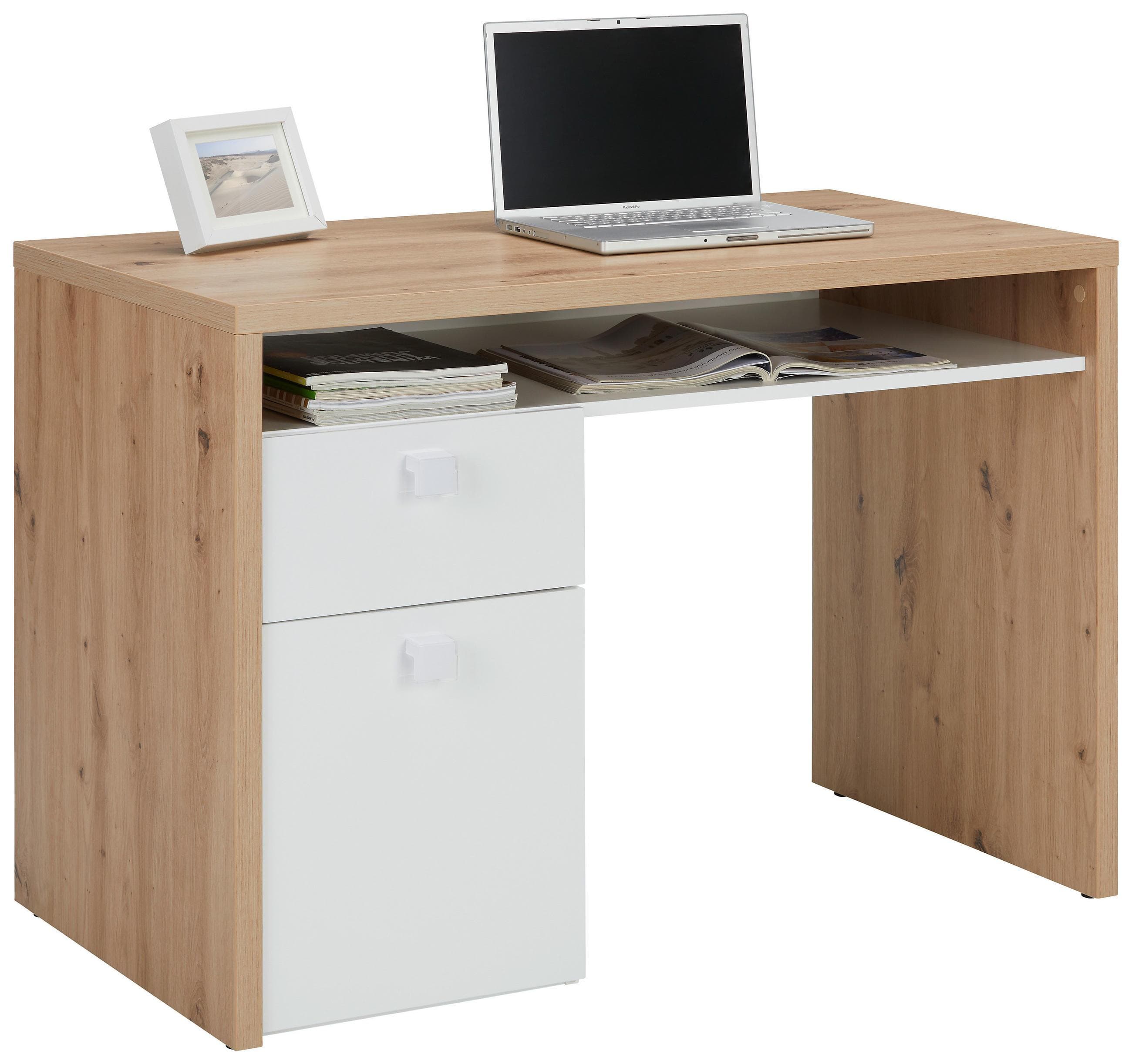 Schreibtisch in Weiß/Eichefarben Mömax DE