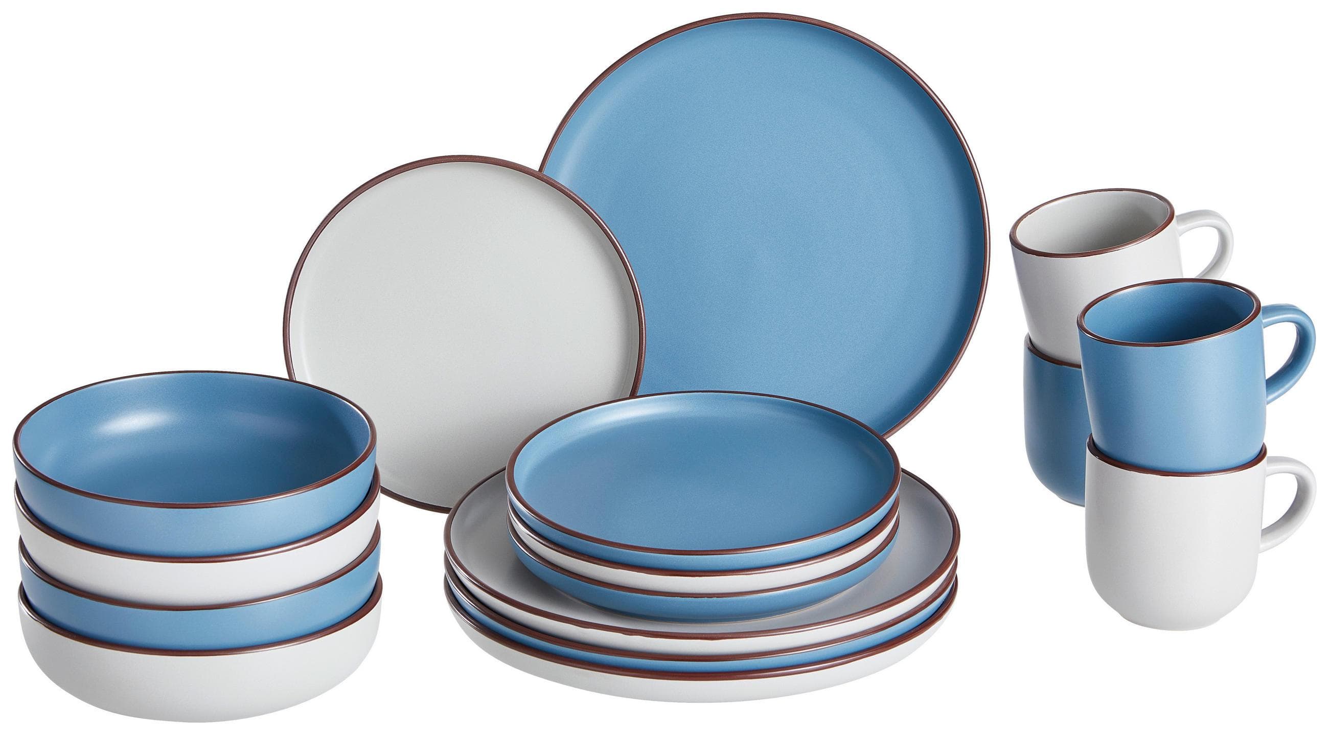 Creatable Kombiservice Modern Fashion Blau/Beige 16-teilig