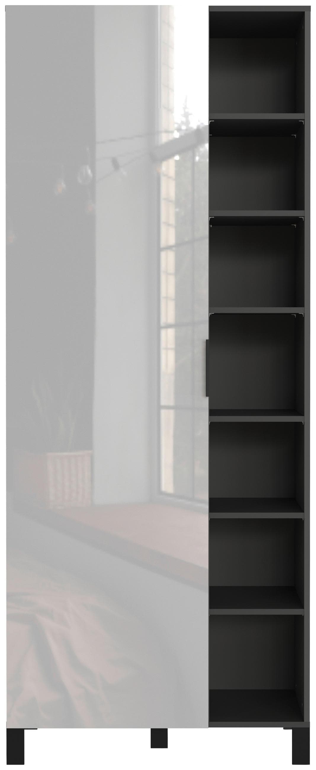 Garderobenschrank Ceduna Graphitfarben/Grau Mömax DE