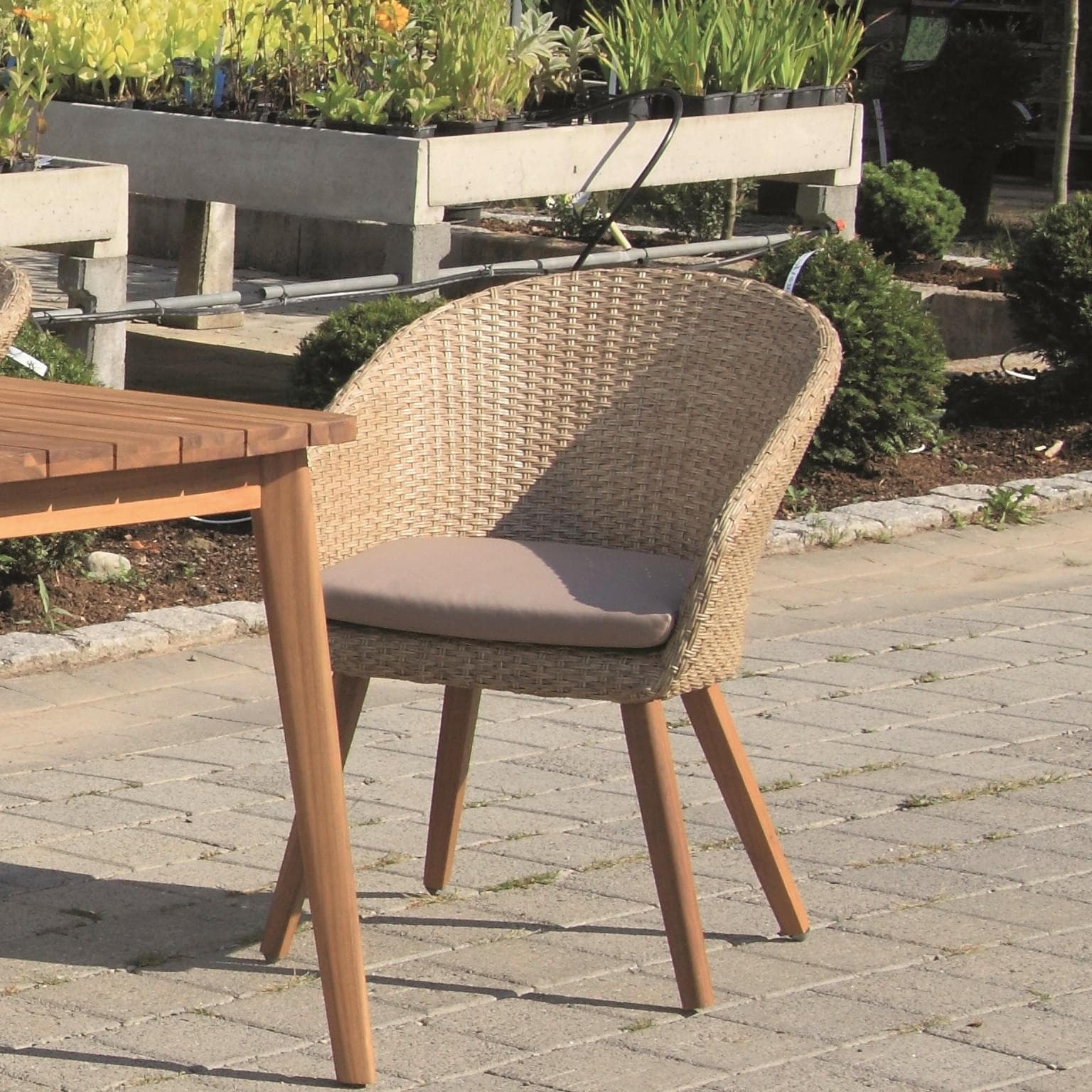 Acamp Gartensessel-Set 4-tlg. Akazienholz