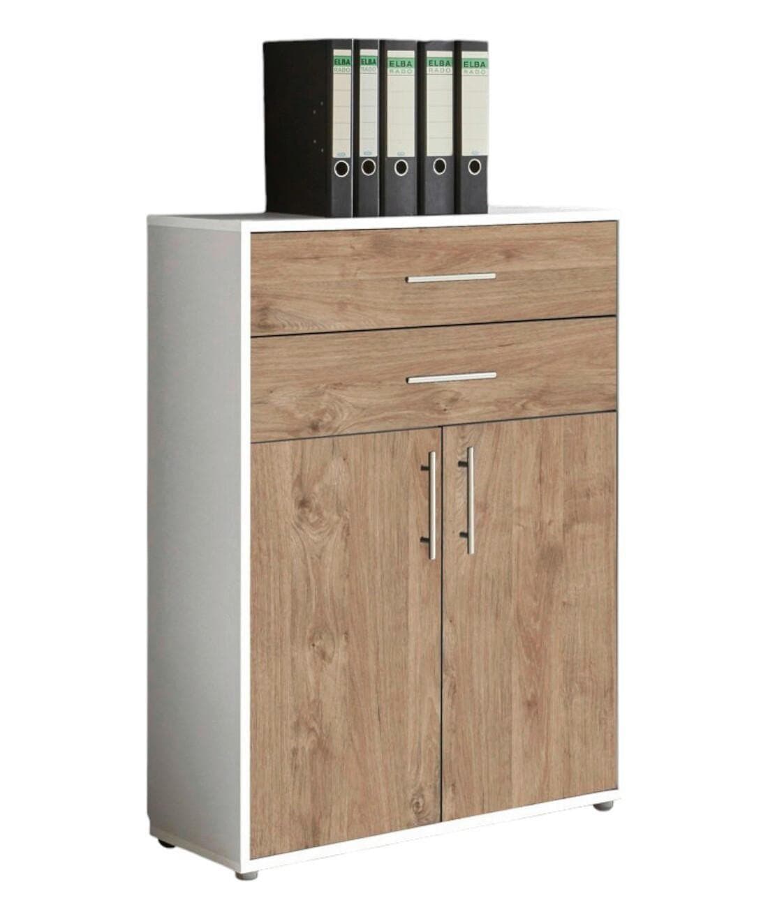 Aktenschrank Office Edition Weiß/Eichefarben Mömax DE