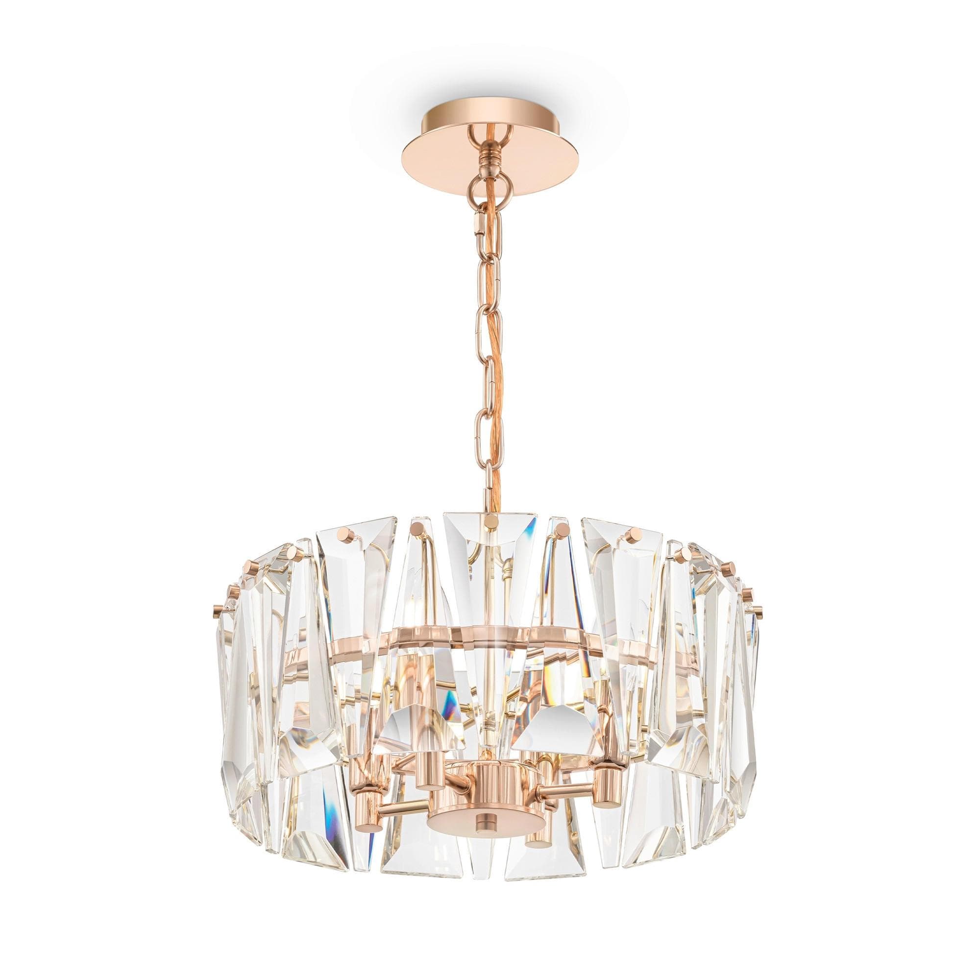 Pendelleuchte PUNTES Gold Kristall Metall