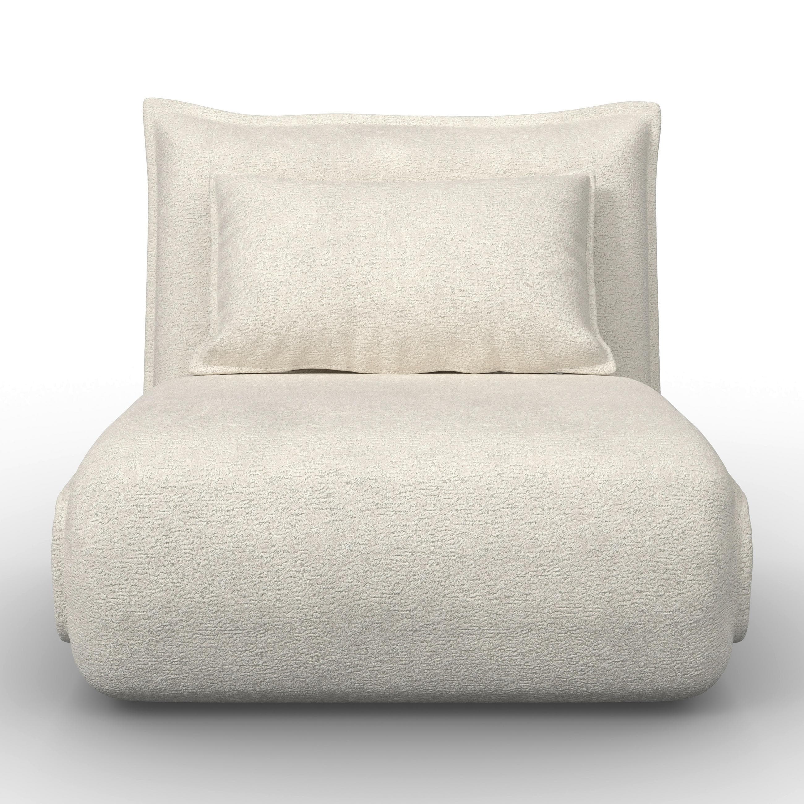 Schlafsessel Macy Weiß Bouclé
