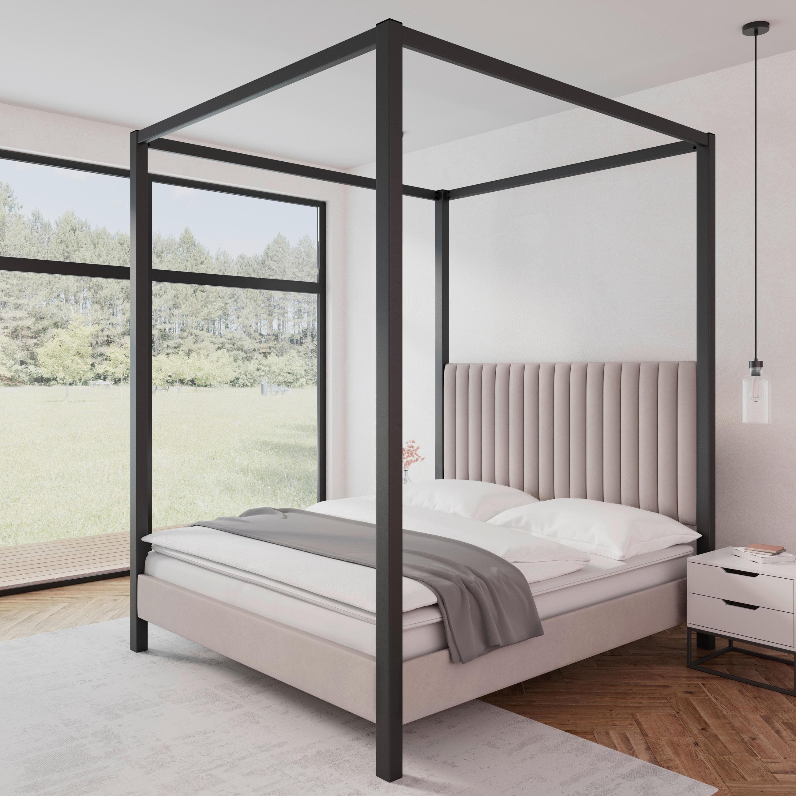 Himmelbett Mona Hellgrau