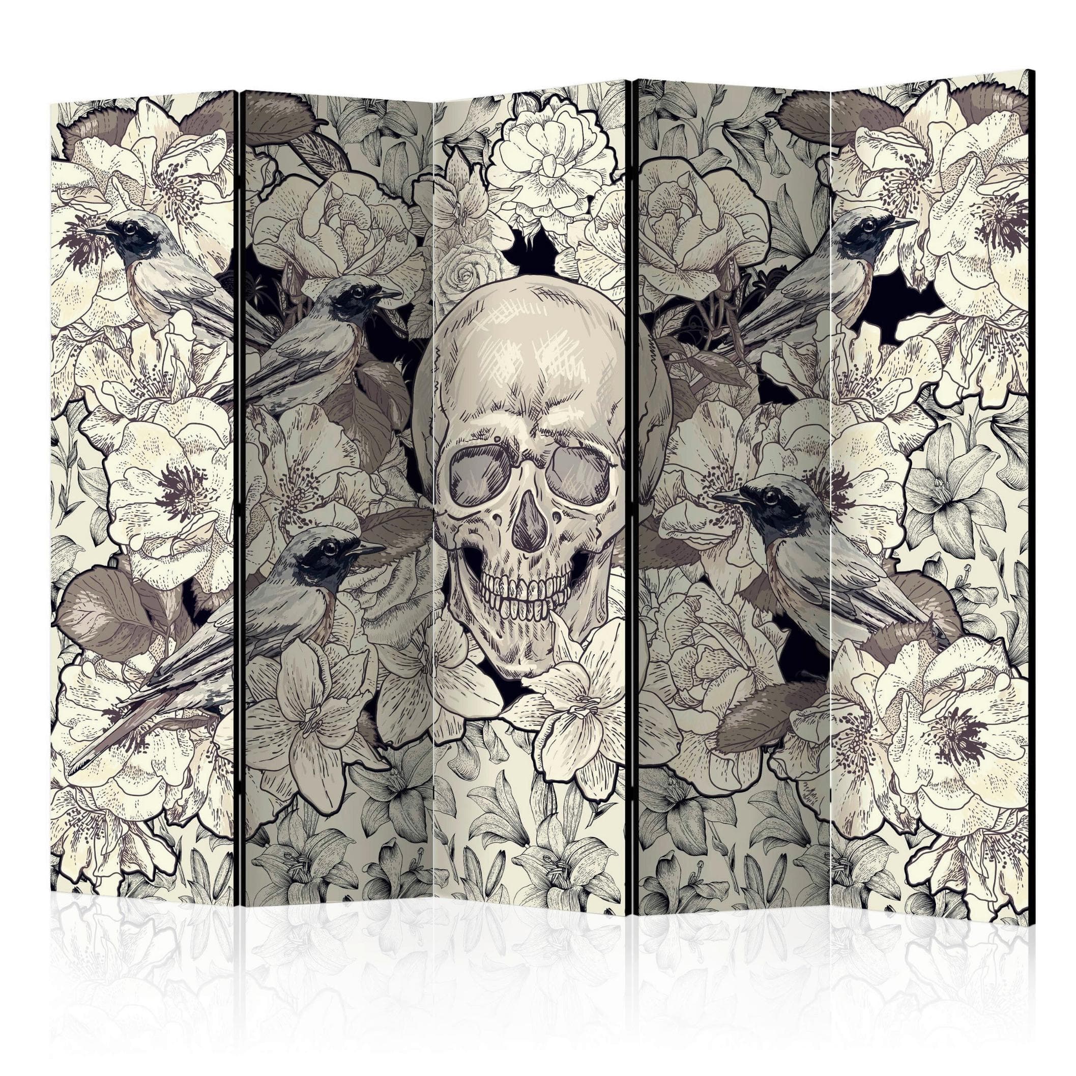 Artgeist Paravent Inspired by Art Nouveau II Grau/Beige