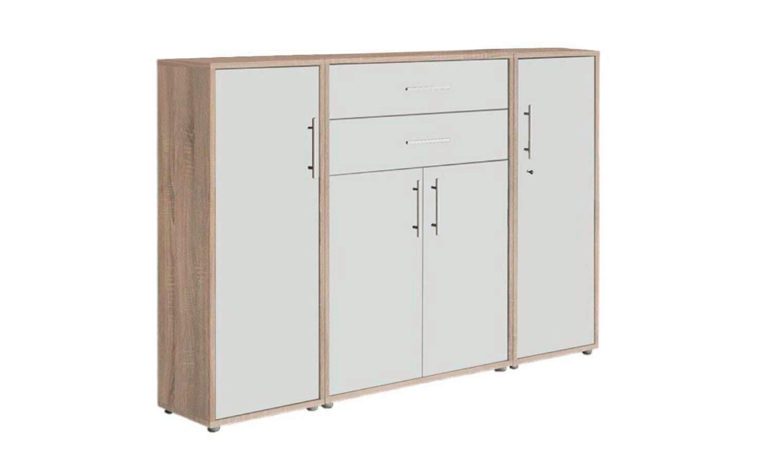 Aktenschrank Office Edition Sw Set 16 Eiche/Weiß Mömax DE
