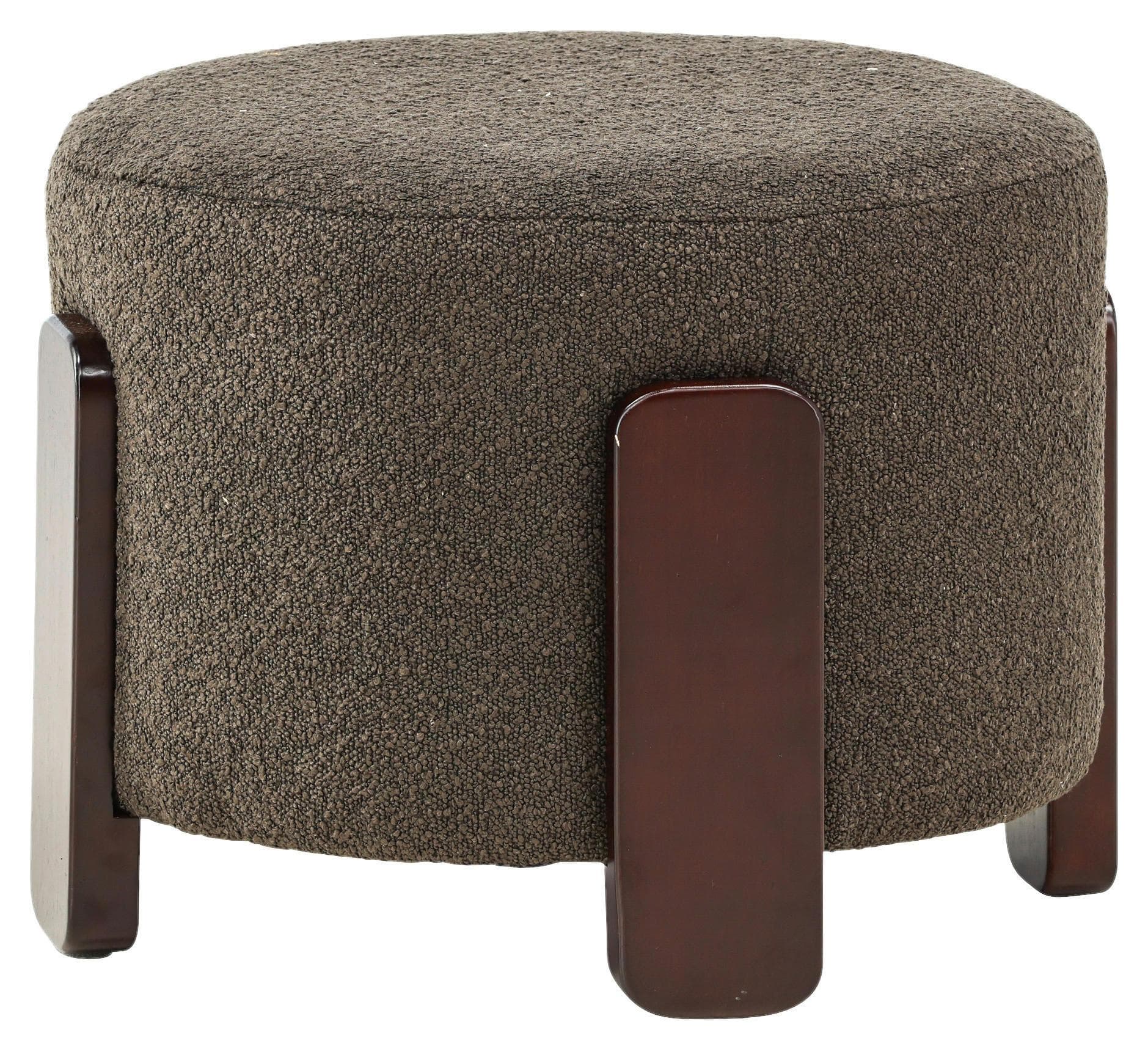 Pouf Coffey Grau/Dunkelbraun