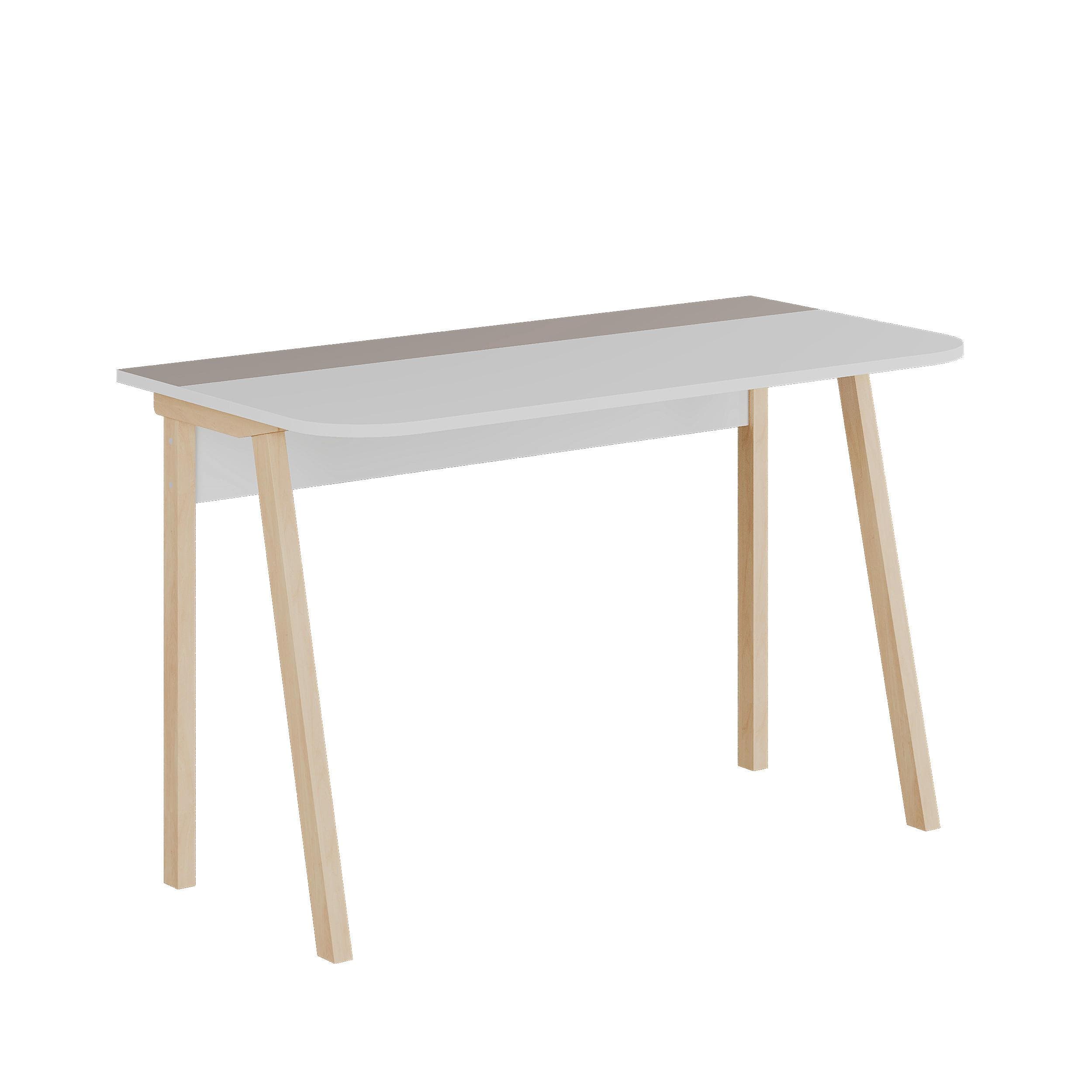 Computertisch Luton Mokka/Weiß Holz Modern