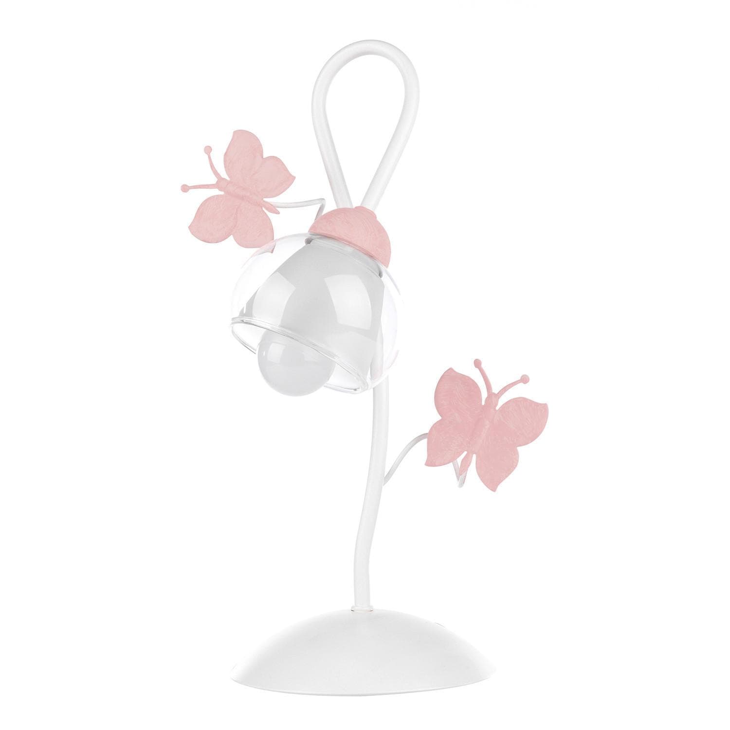 Kindertischleuchte Butterfly Weiß/Pink max. 6 Watt