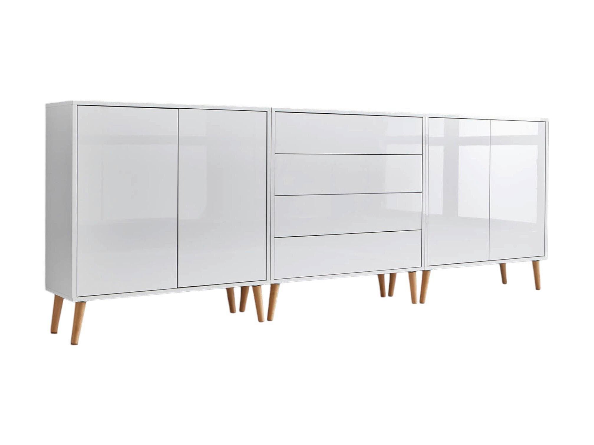Sideboard Mailand Set 5 Weiß