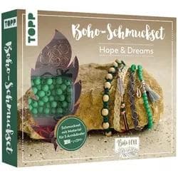 Frechverlag Boho-Schmuckset Hope & Dreams Grün DIY Armbänder