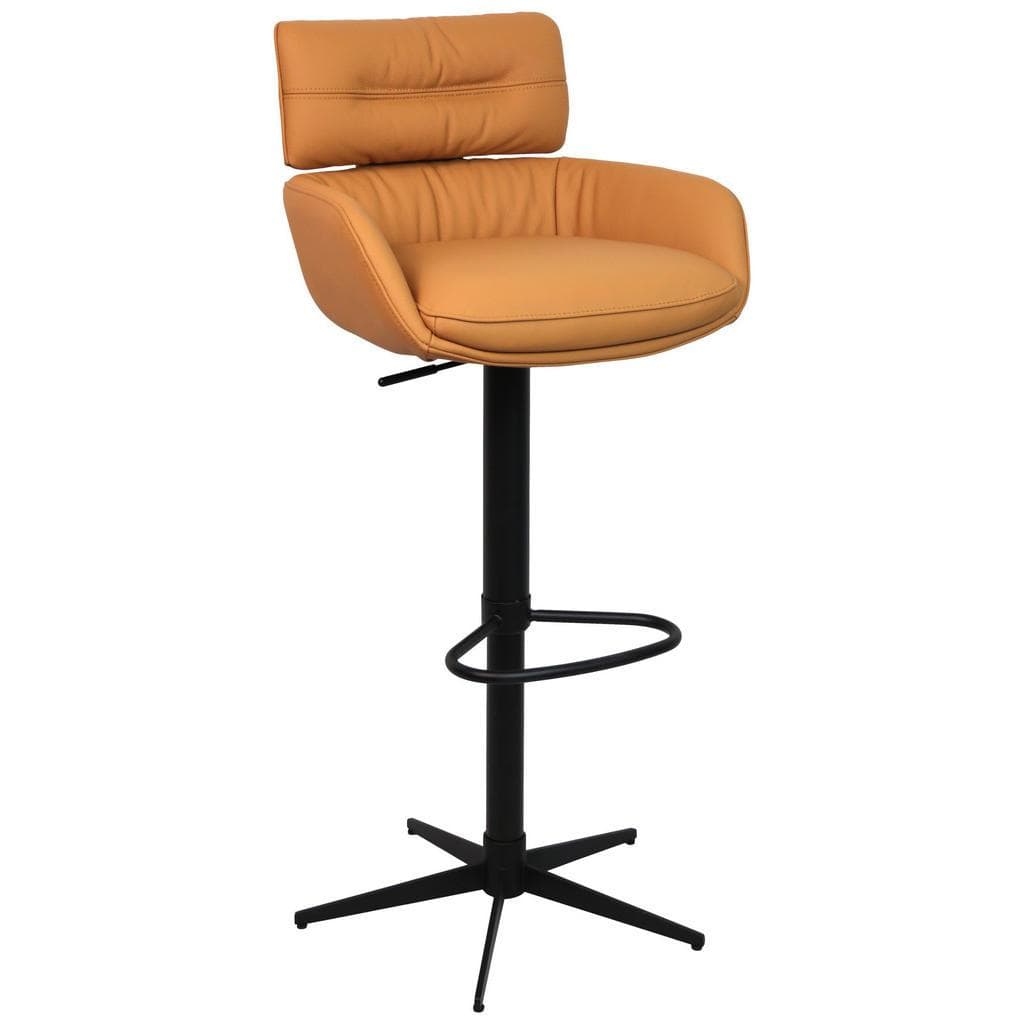Dieter Knoll Barhocker Cognac Leder 360° drehbar