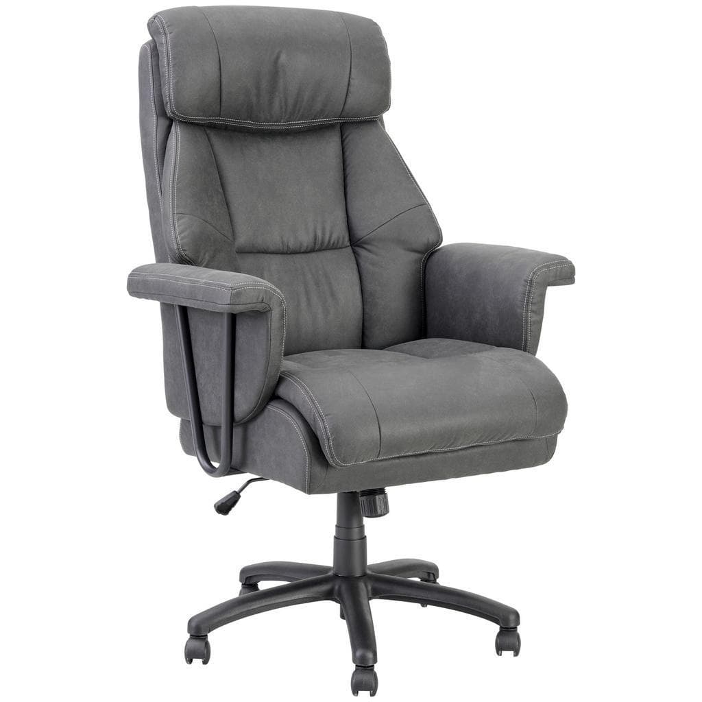 Mid.you Chefsessel Schwarz Kunststoff Textil Drehstuhl