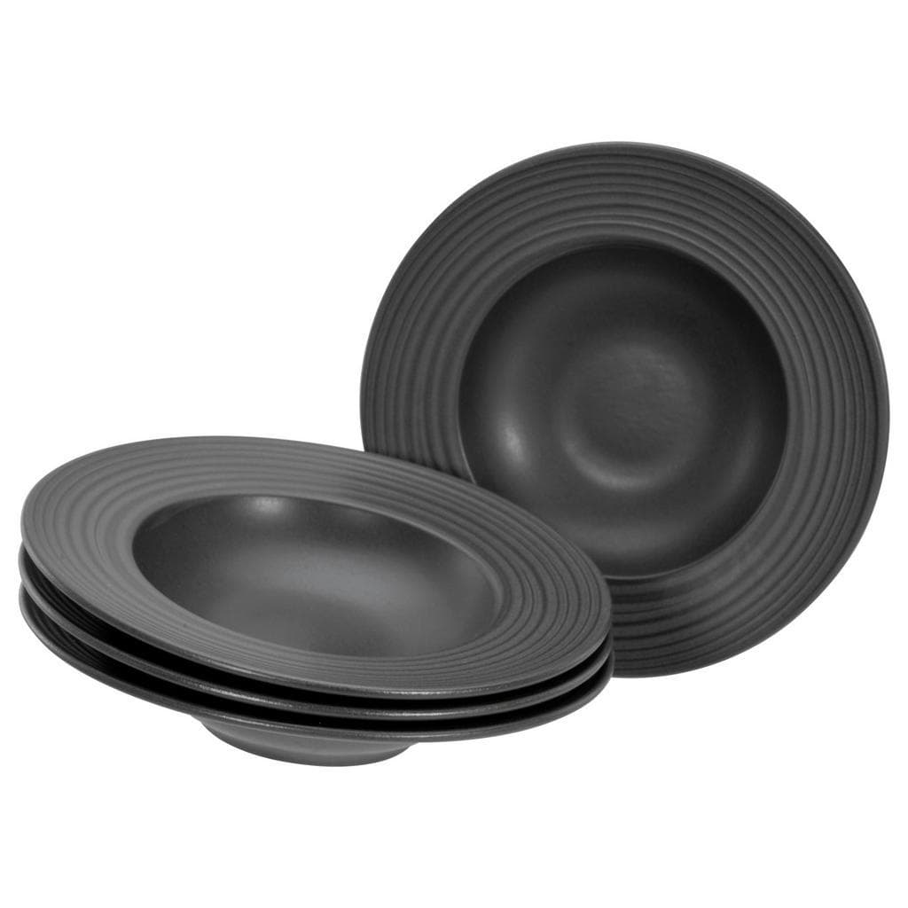 Creatable Pastatellerset Schwarz Keramik 4-teilig