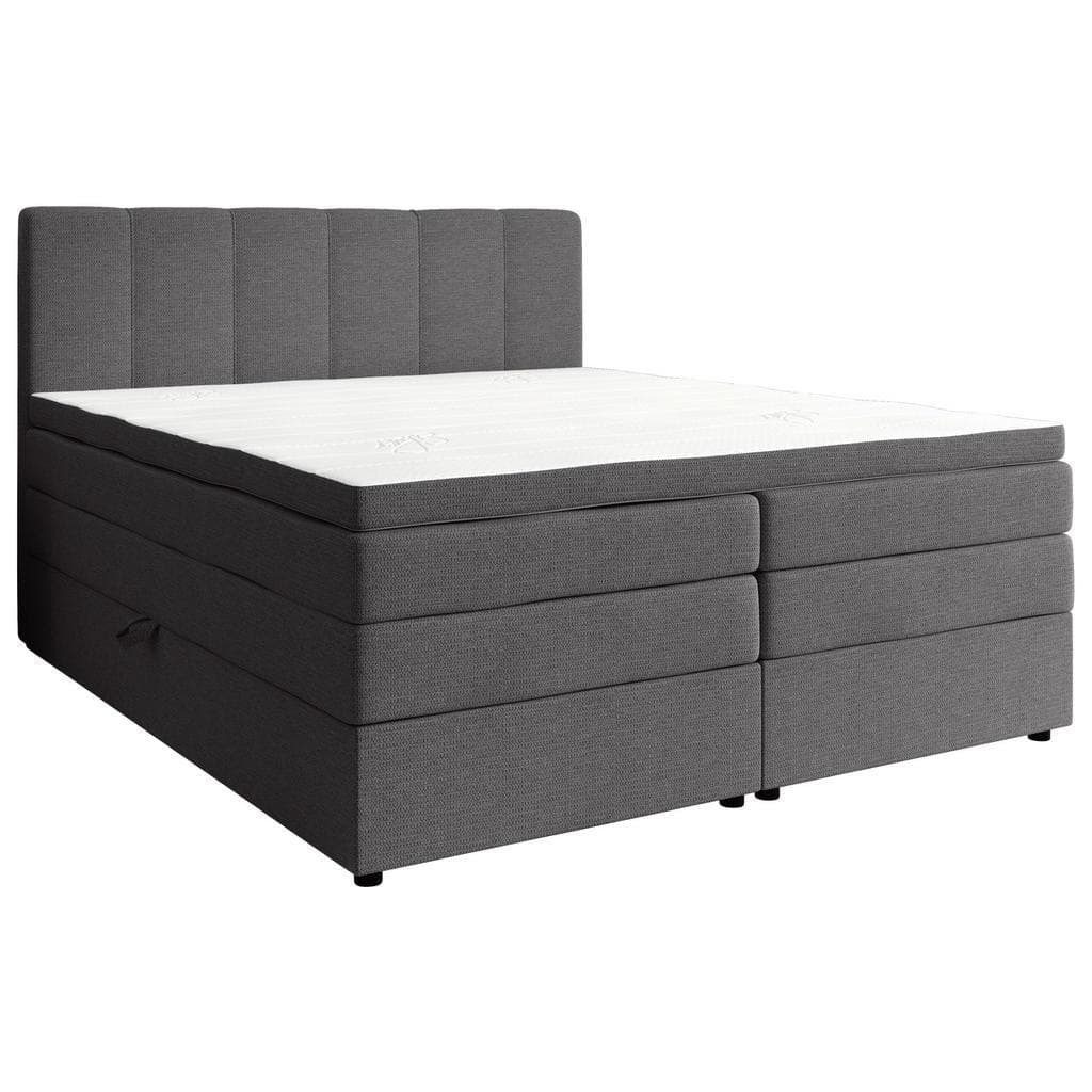 Esposa Boxspringbett Anthrazit mit Bettkasten und Topper
