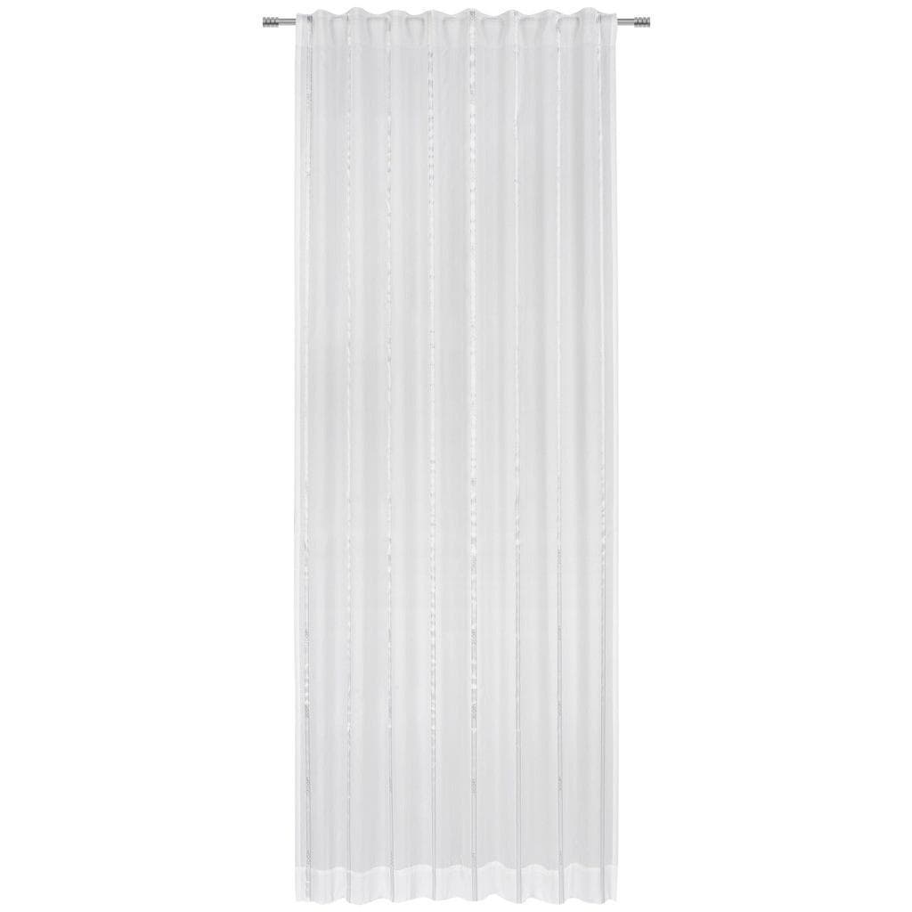 Fertiggardine Weiß/Natur, 130x250 cm, Textil