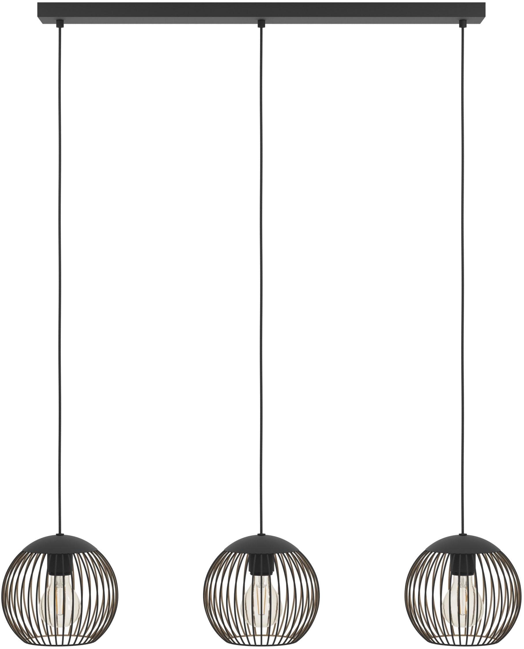 EGLO Hängeleuchte ALMANZORA Pendellampe Stahl E27 3x60W IP20