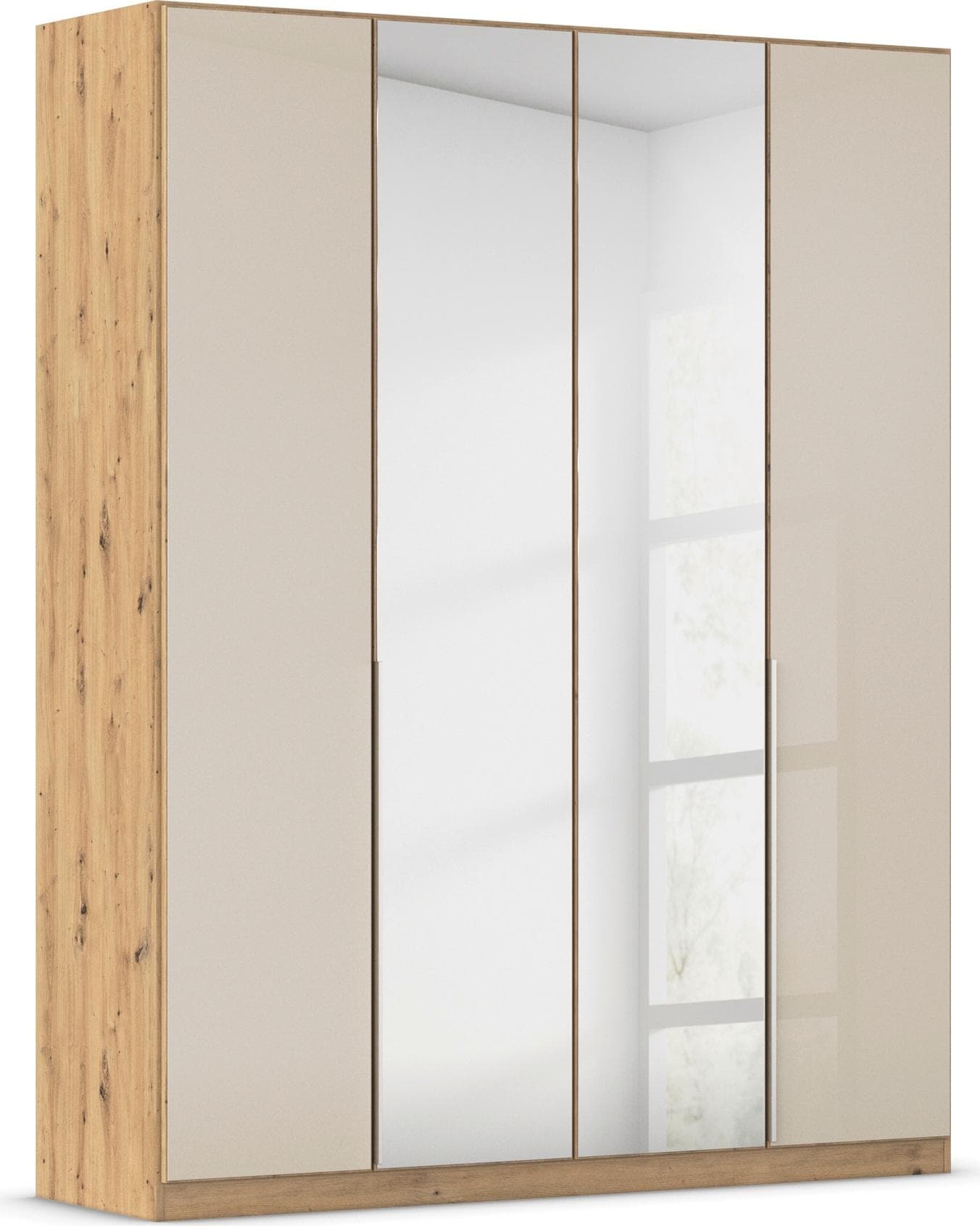 OTTO HOME Kleiderschrank AGORDO mit Glasfront Eiche Artisan Beige