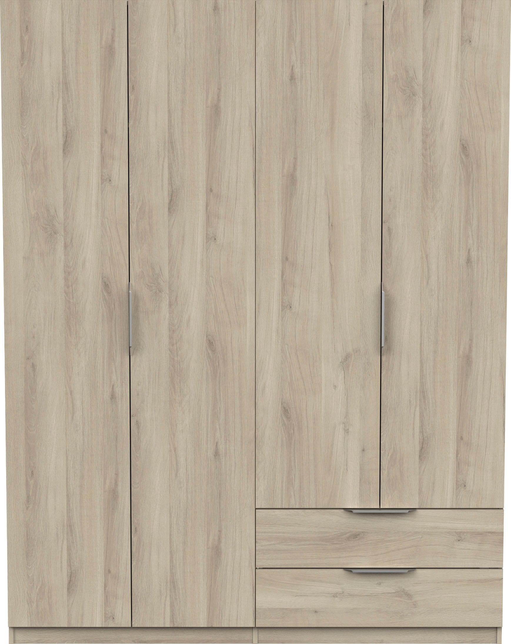 Drehtürenschrank Kinderkleiderschrank mit 2 Schubladen