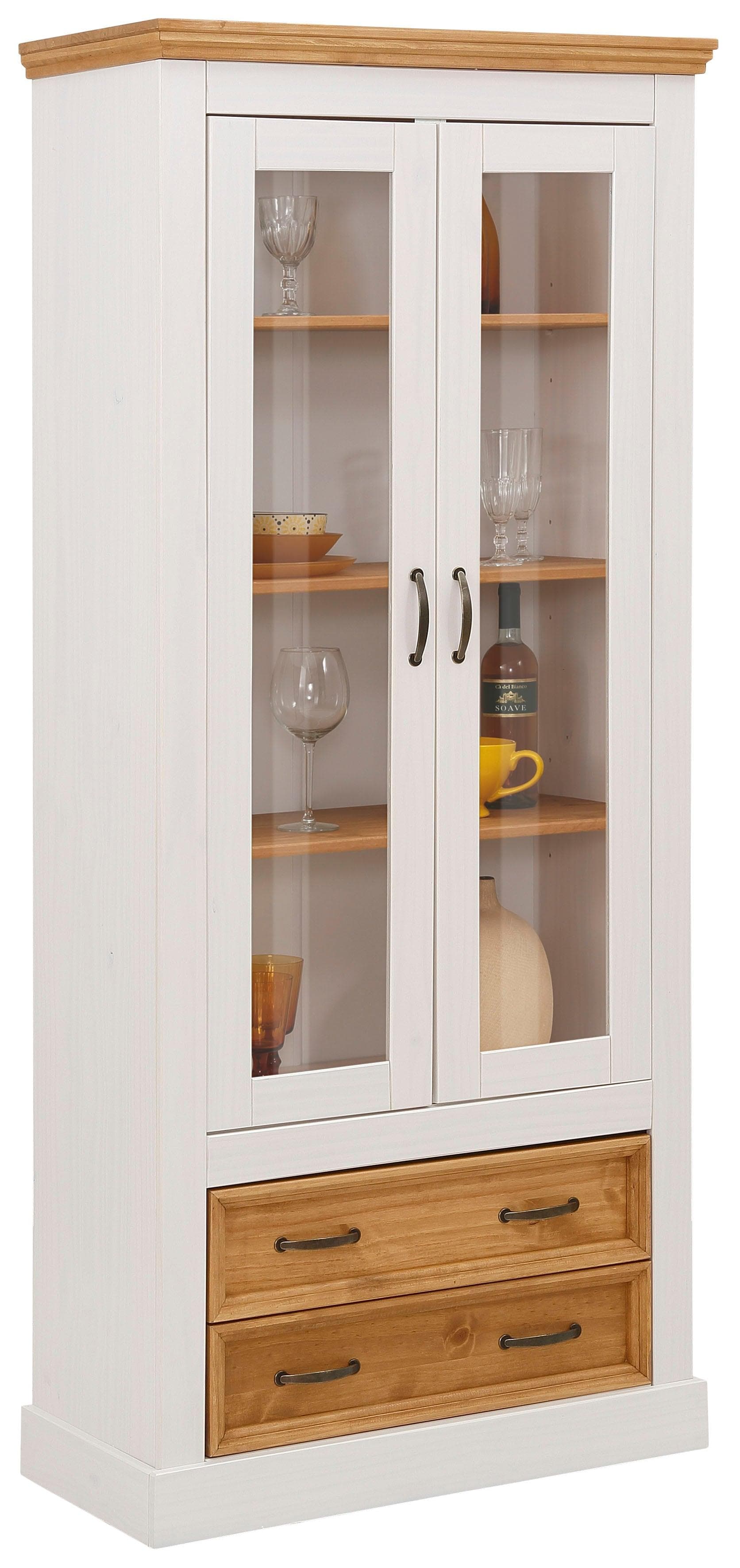 OTTO HOME Vitrine Selma Weiß Natur Landhausstil