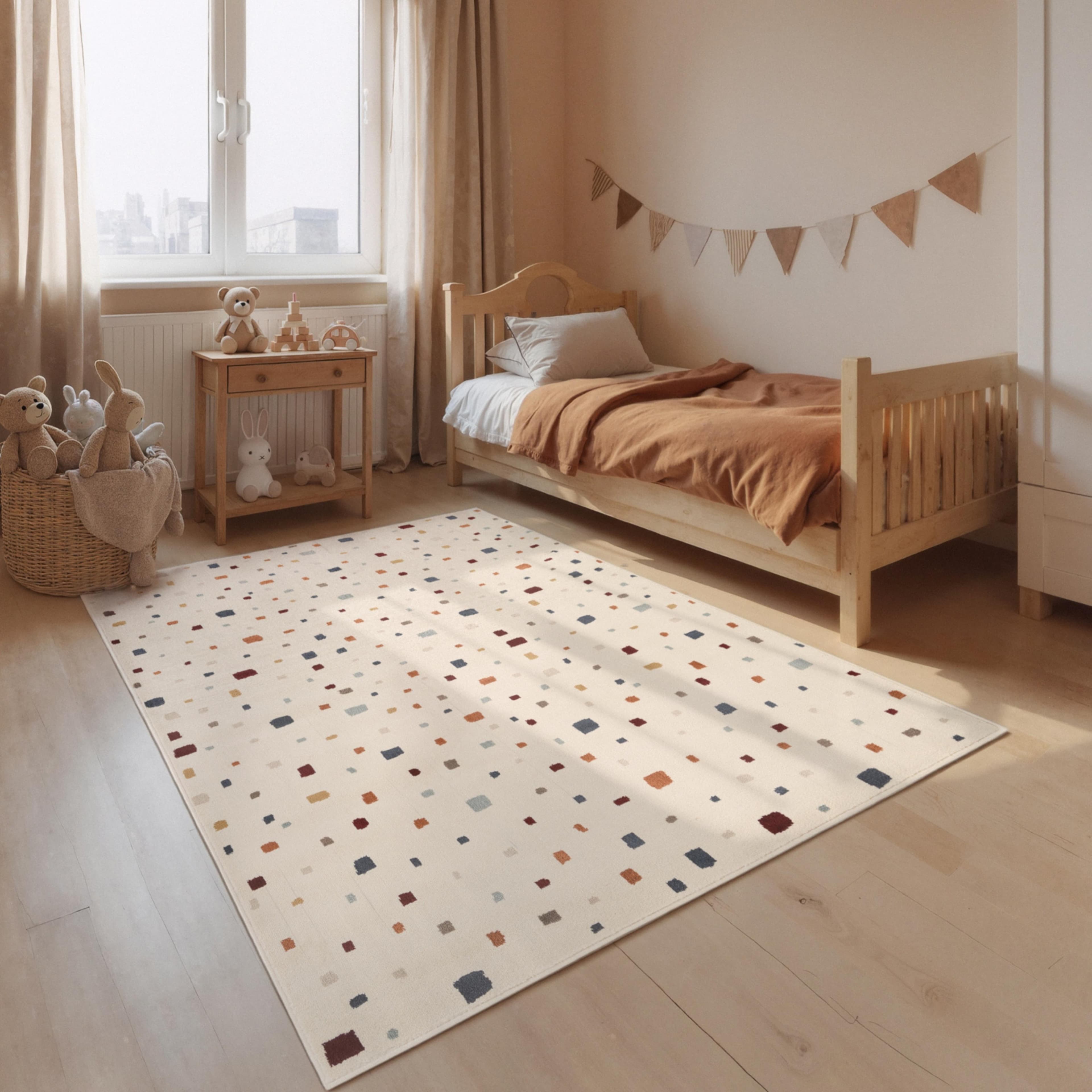 Kinderteppich HANSE HOME Funny Squares Creme Multifarben