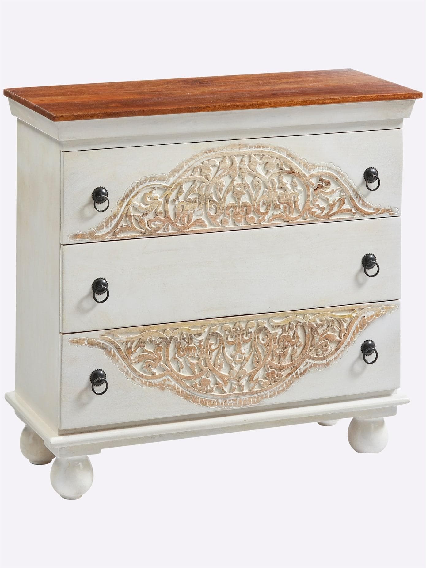 Kommode HEINE HOME Creme Massivholz