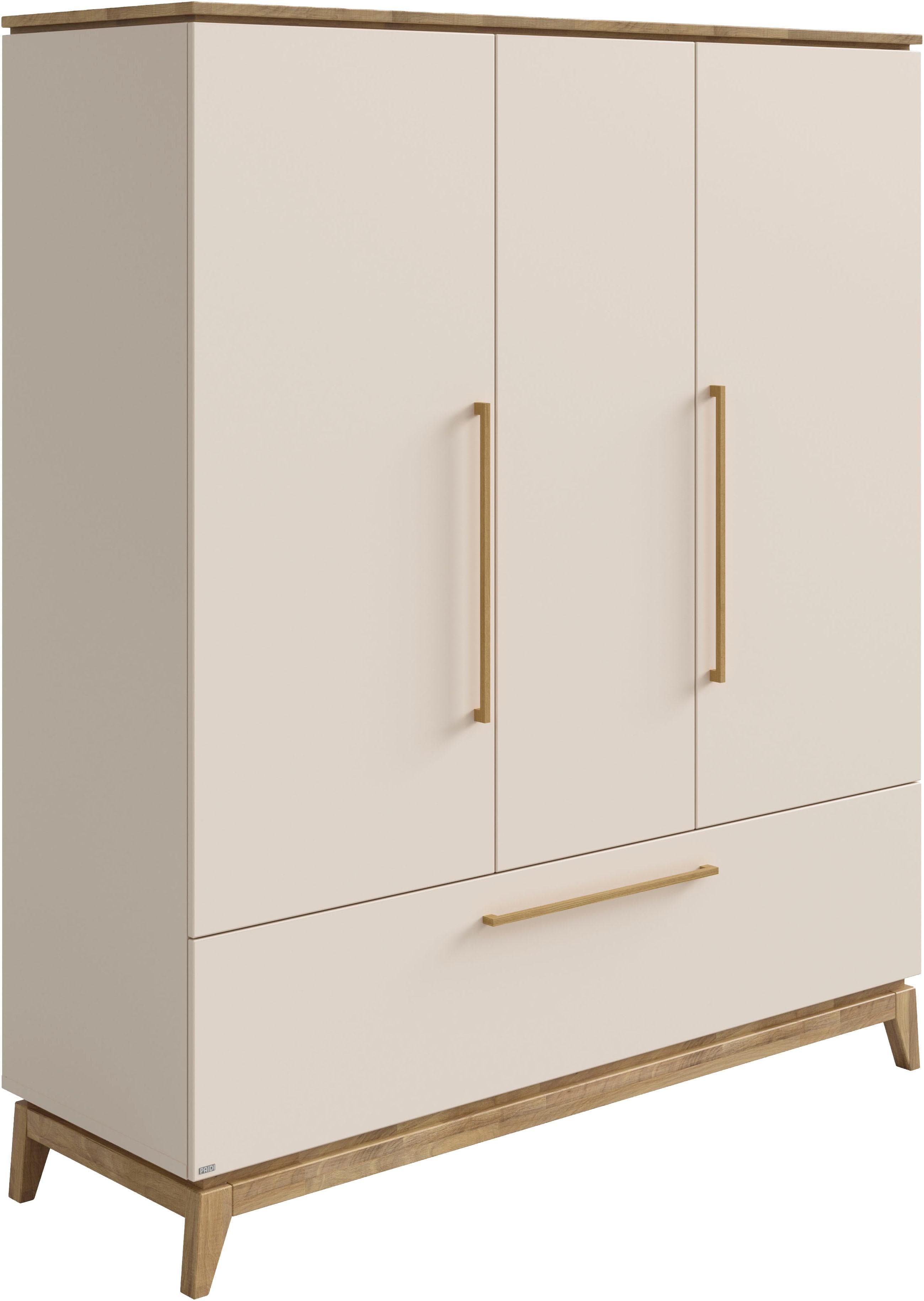 PAIDI Drehtürenschrank STIENE Beige, 3 Türen, 1 Schublade, Soft-Close