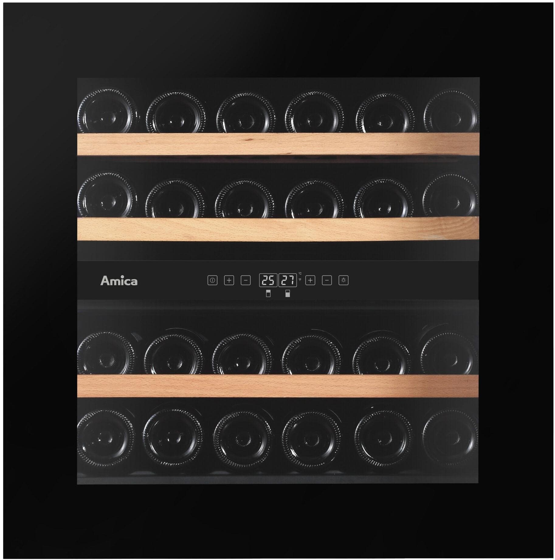 AMICA Einbauweinkühlschrank WK 341 215 S Schwarz