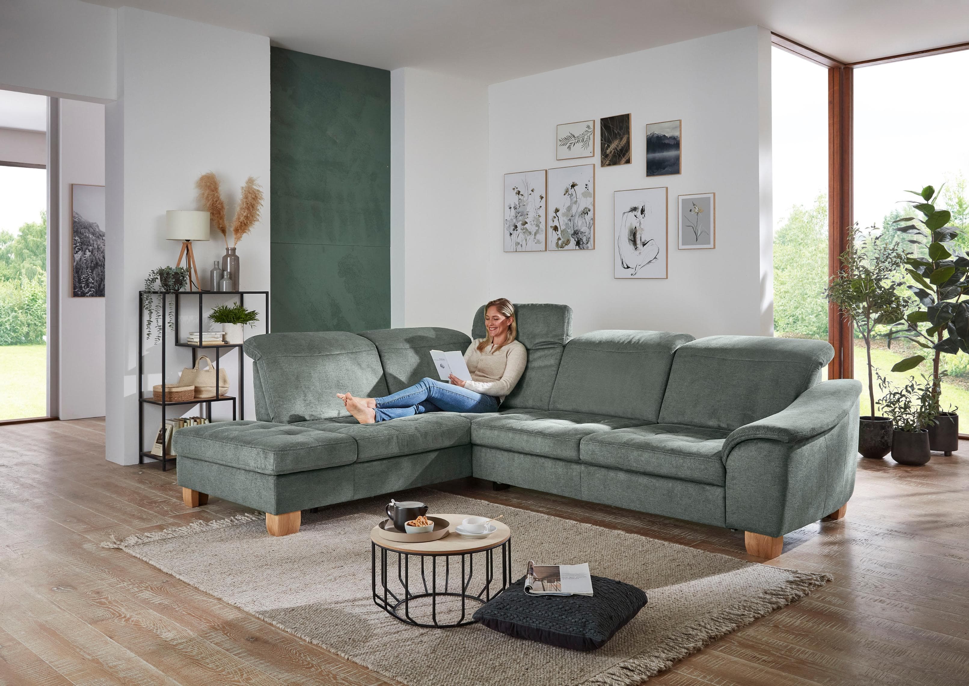 Ecksofa DIE PLANBAR PP-LA23145 Federkernpolsterung Recamiere links