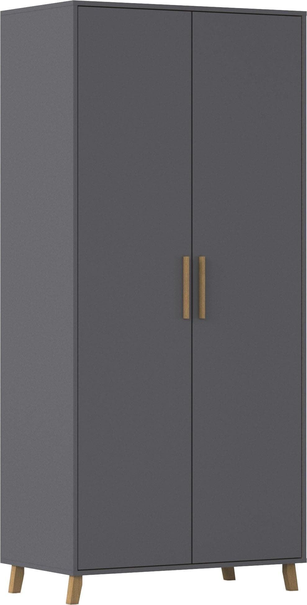 RAUCH Kleiderschrank Drehtürenschrank Graumetallic