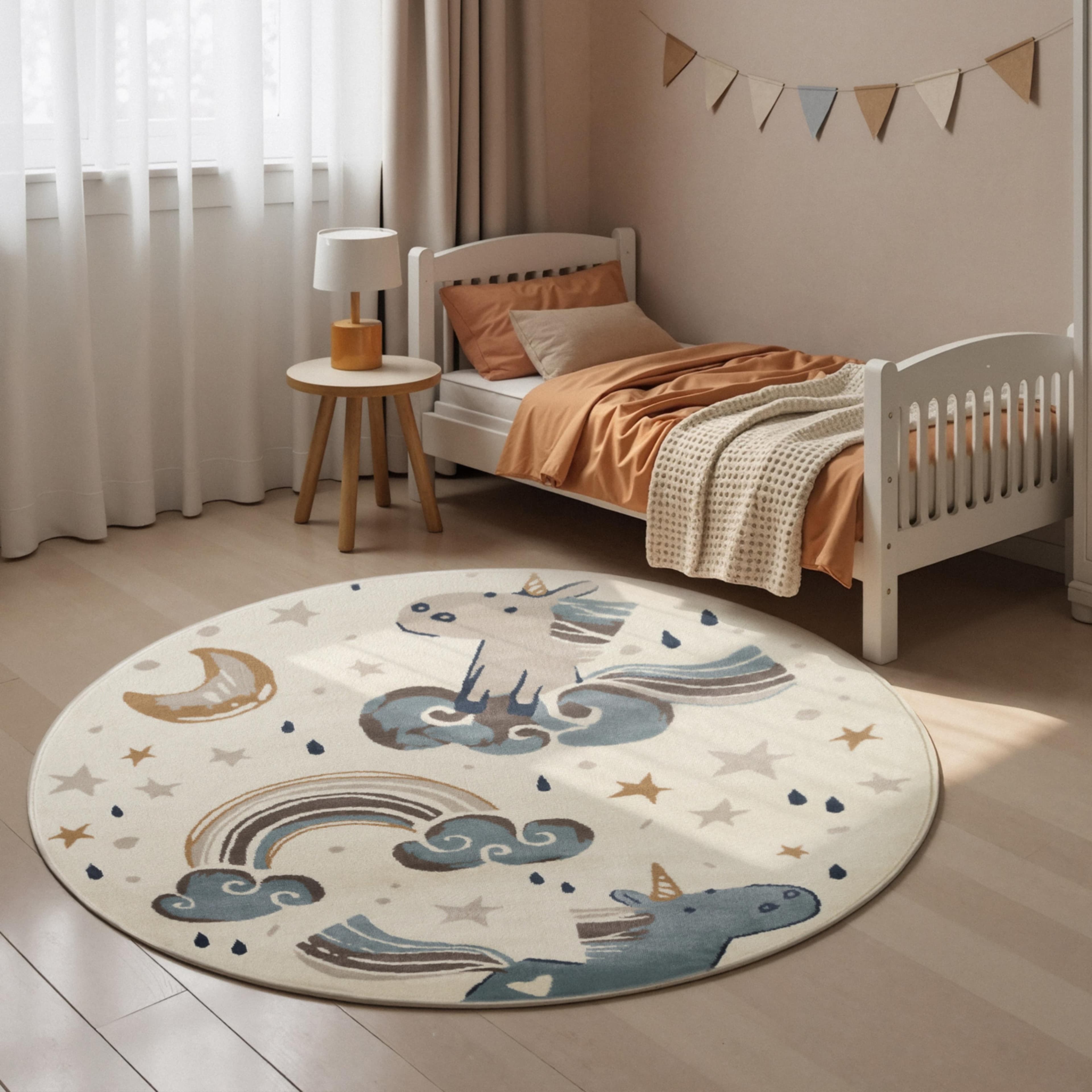 Hanse Home Kinderteppich Einhorn Creme Multifarben