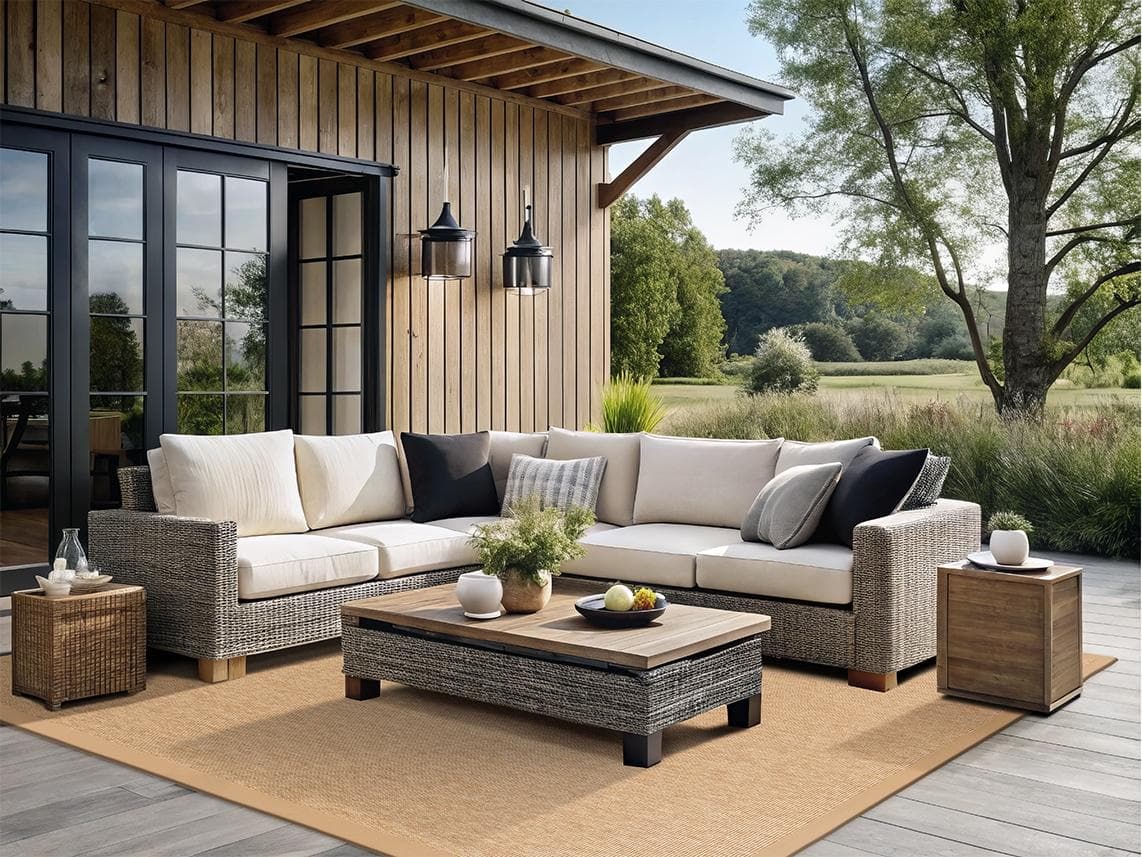DEKOWE Naturino RipsS2 Spezial Teppichboden Beige Sisal-Optik