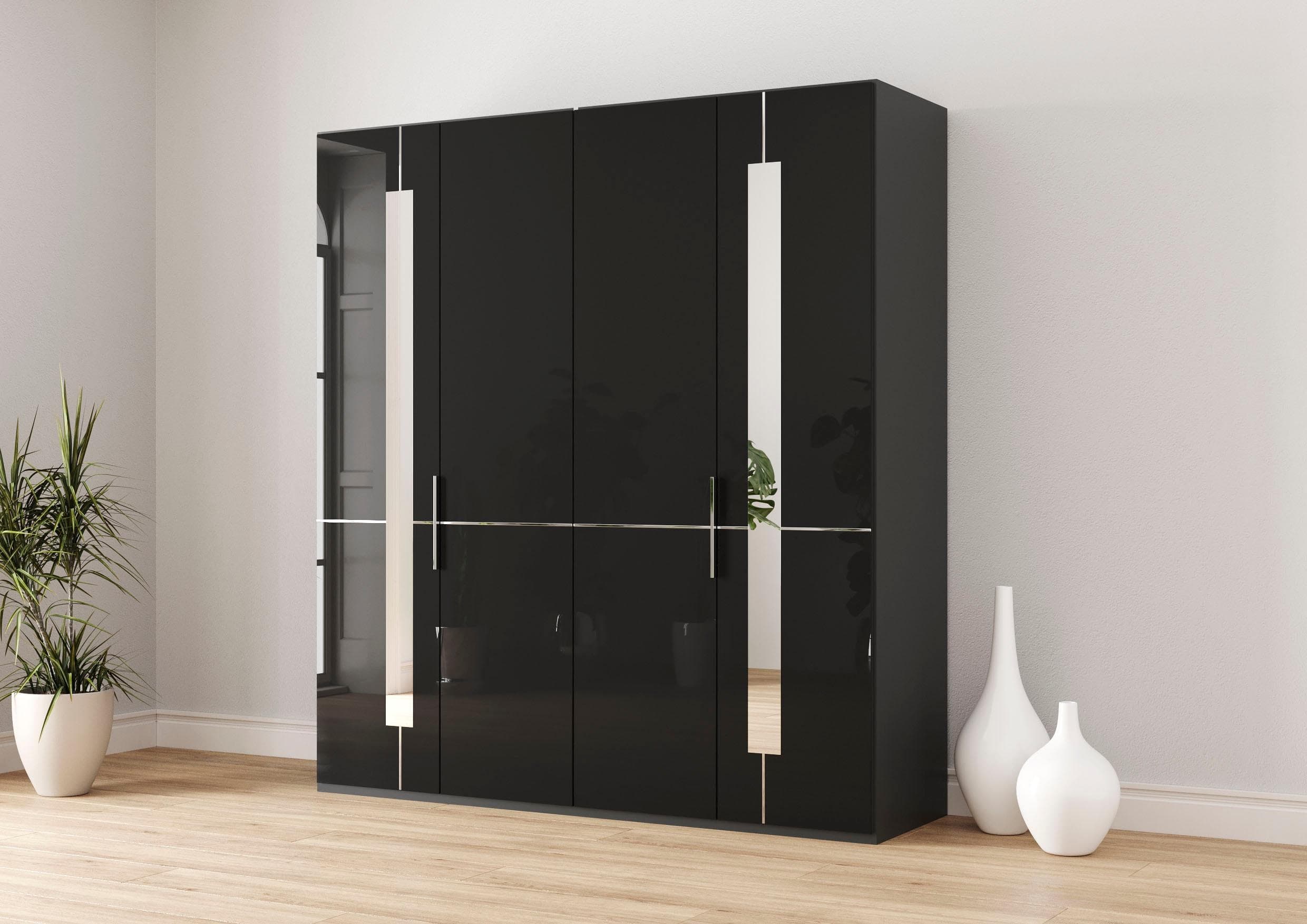 MUSTERRING Imola W Kleiderschrank Grau mit Glastüren