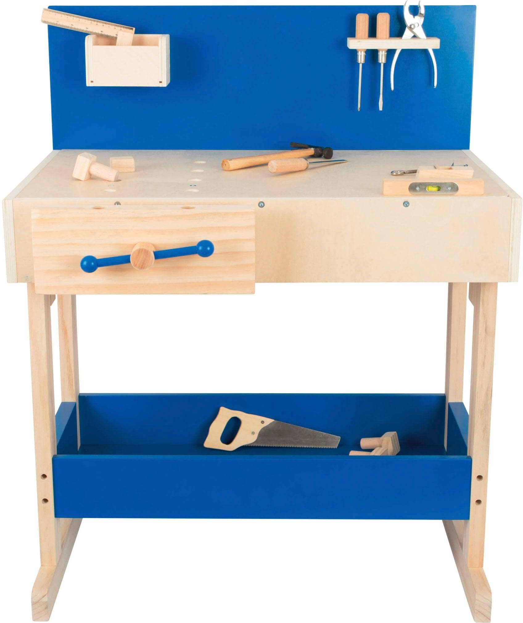 Small Foot Kinderwerkbank Blau mit Zubehör