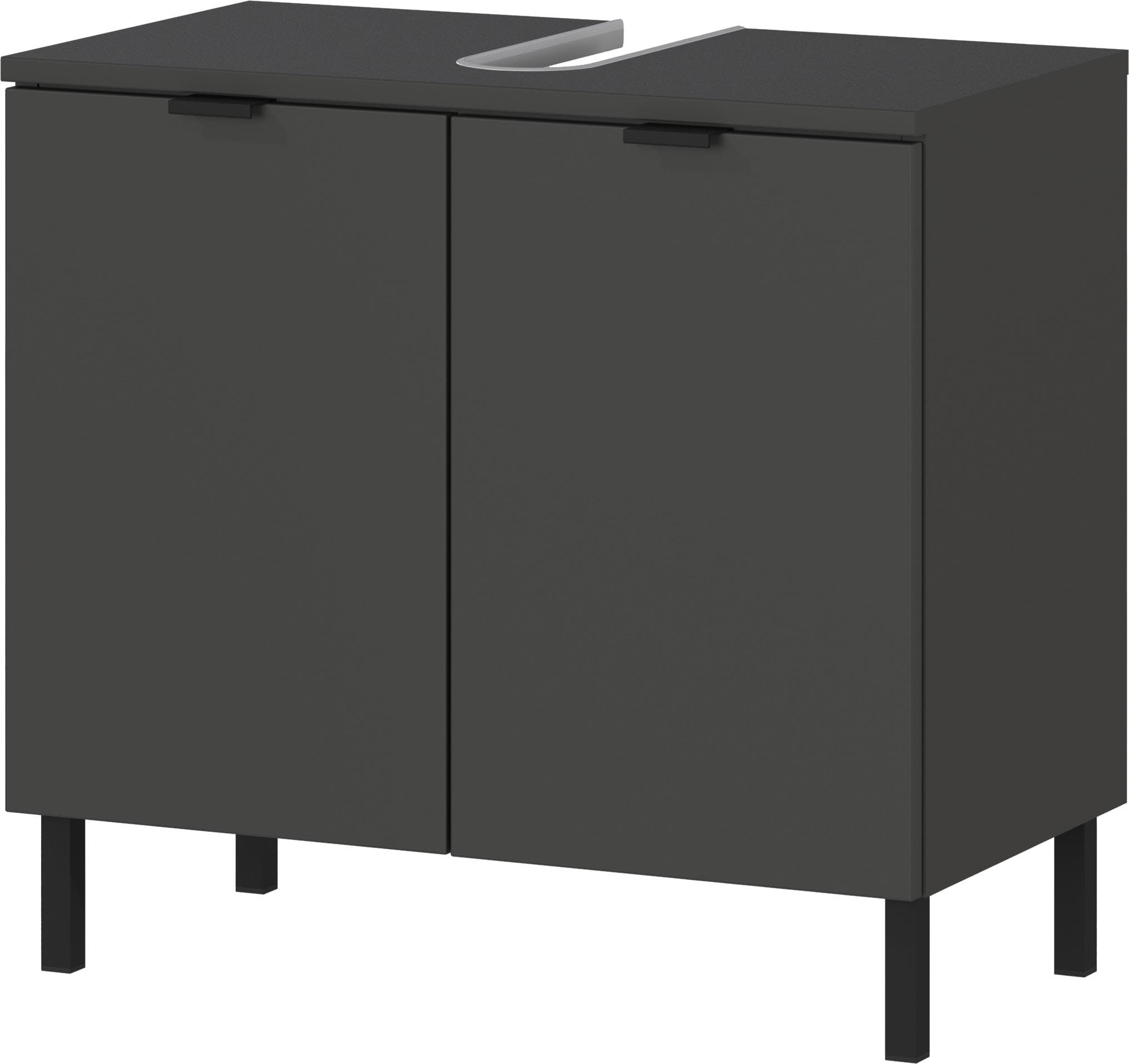 Waschbeckenunterschrank mit Siphonausschnitt - Modernes Design