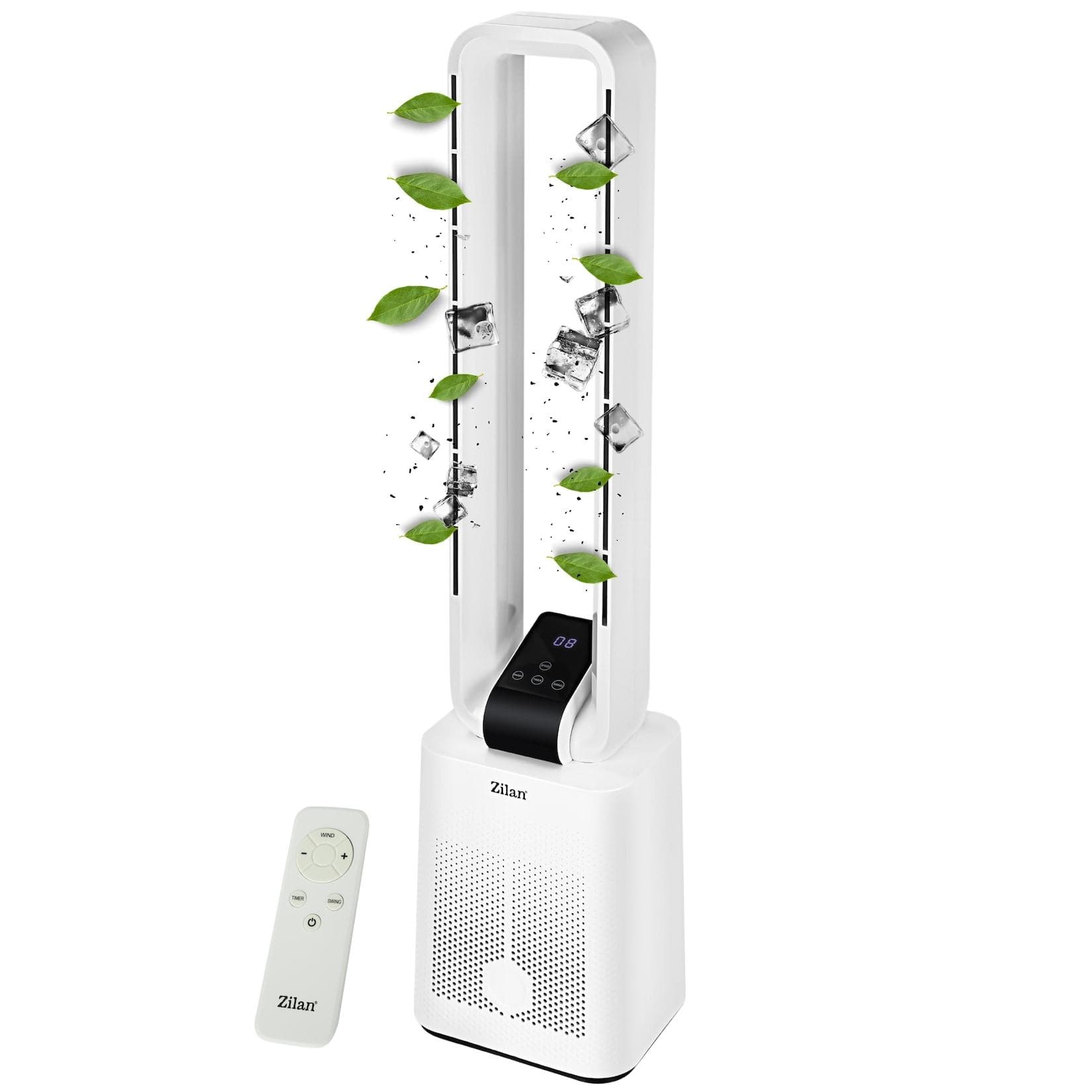 Zilan Turmventilator mit Fernbedienung 12 Stufen Timer LED-Display