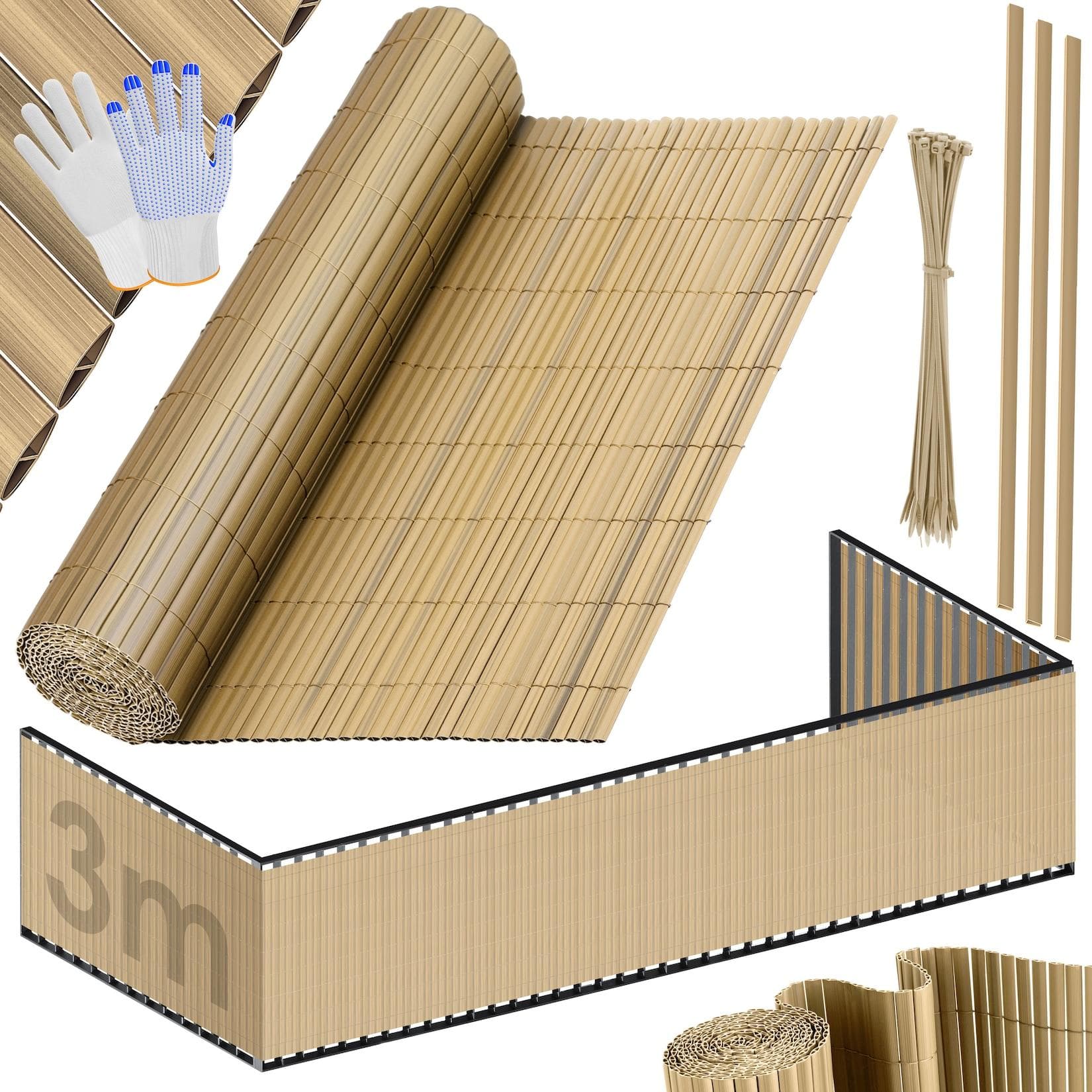 KESSER® PVC Sichtschutzmatte Sichtschutzzaun Balkonverkleidung Windschutz