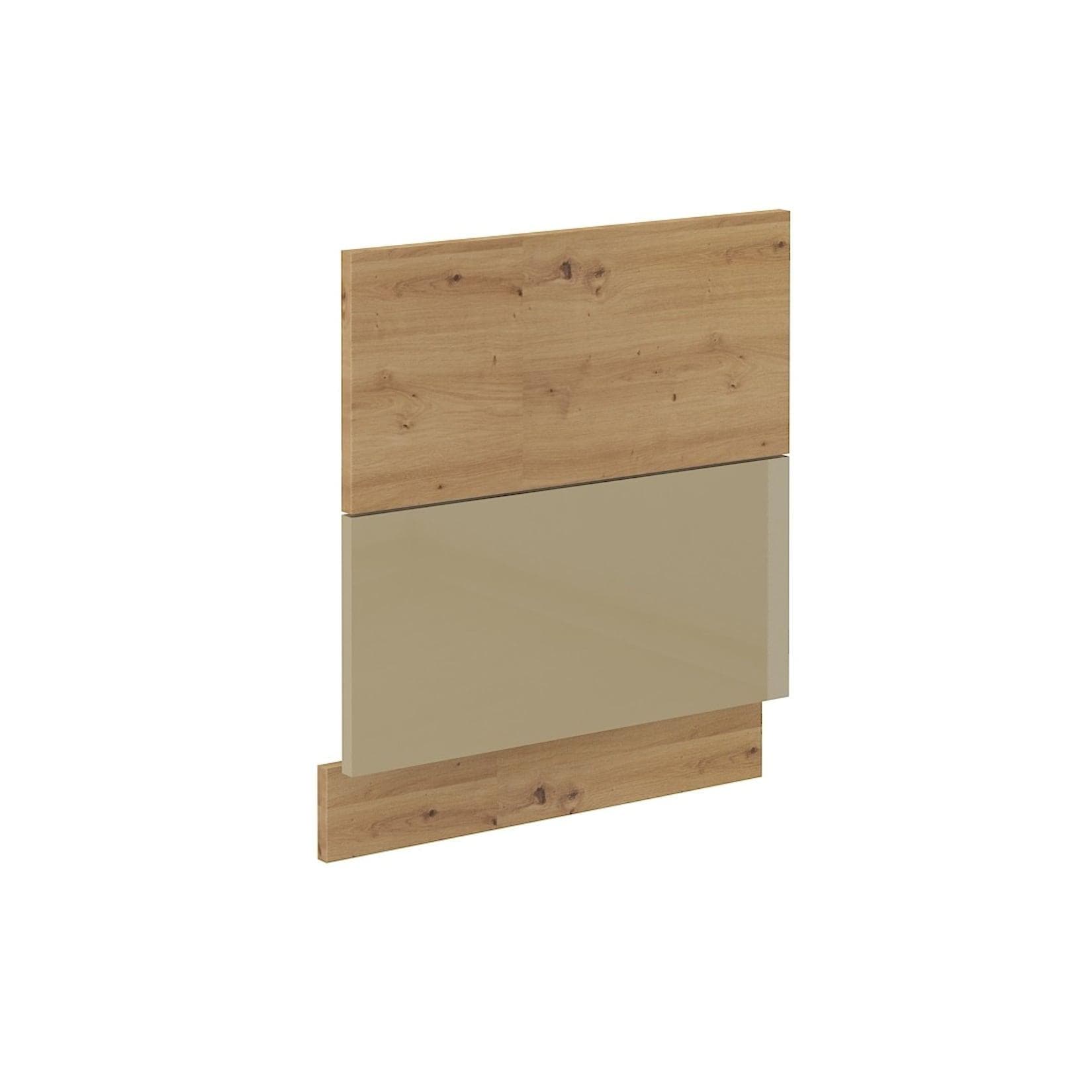 Integrierte Geschirrspülerfrontblende in Eiche Artisan Cappuccino Glanz