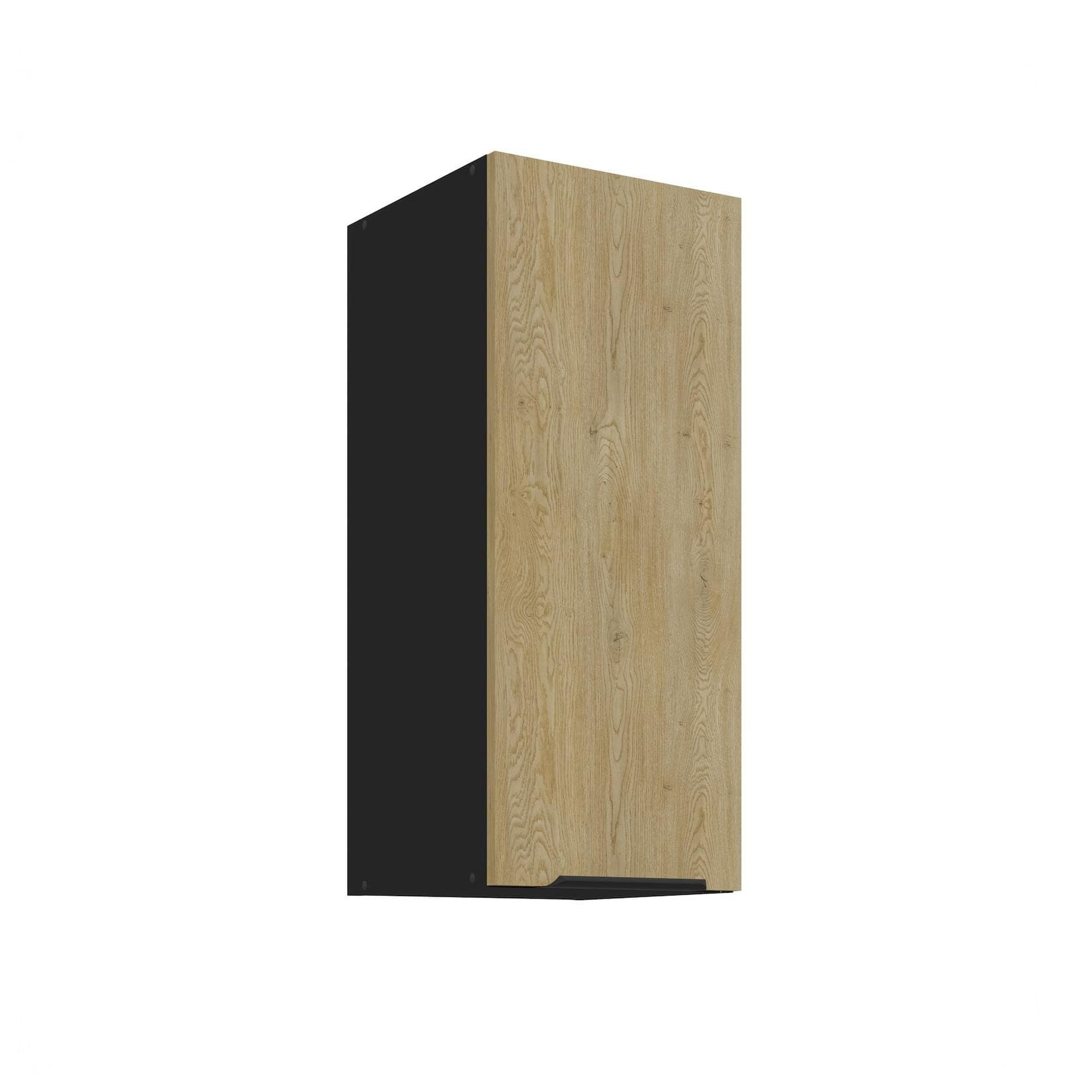Küchen Hängeschrank 30 cm CREMONA Eiche Schwarz Küche