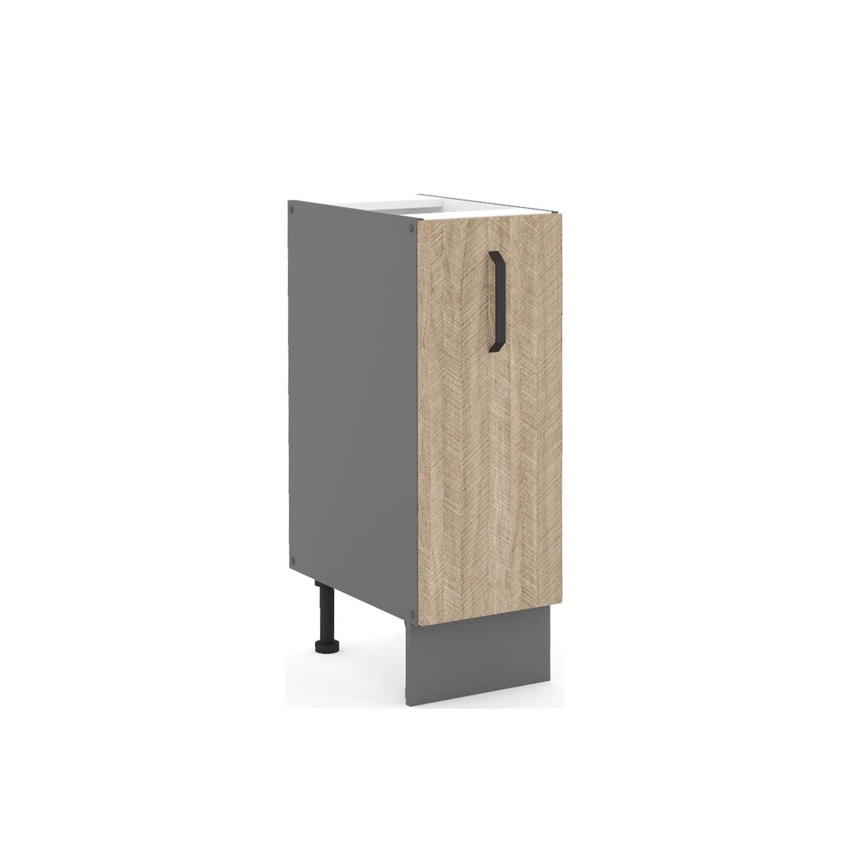 Küchen-Preisbombe SCANDI Unterschrank 30 cm Weiß mit Schrankauszug