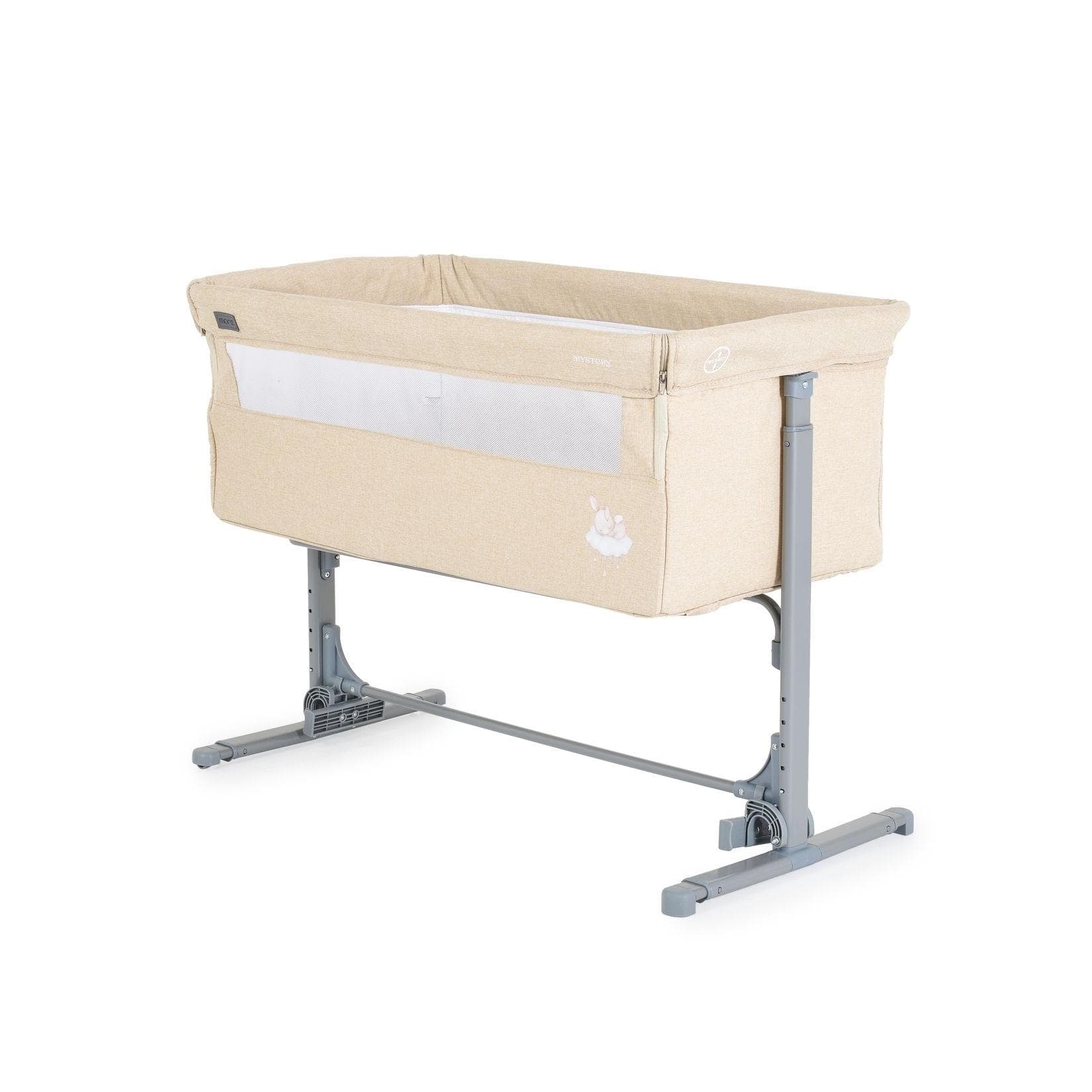Moni Beistellbett Mystery Babywiege Schaukelfunktion 5-fach höhenverstellbar Beige
