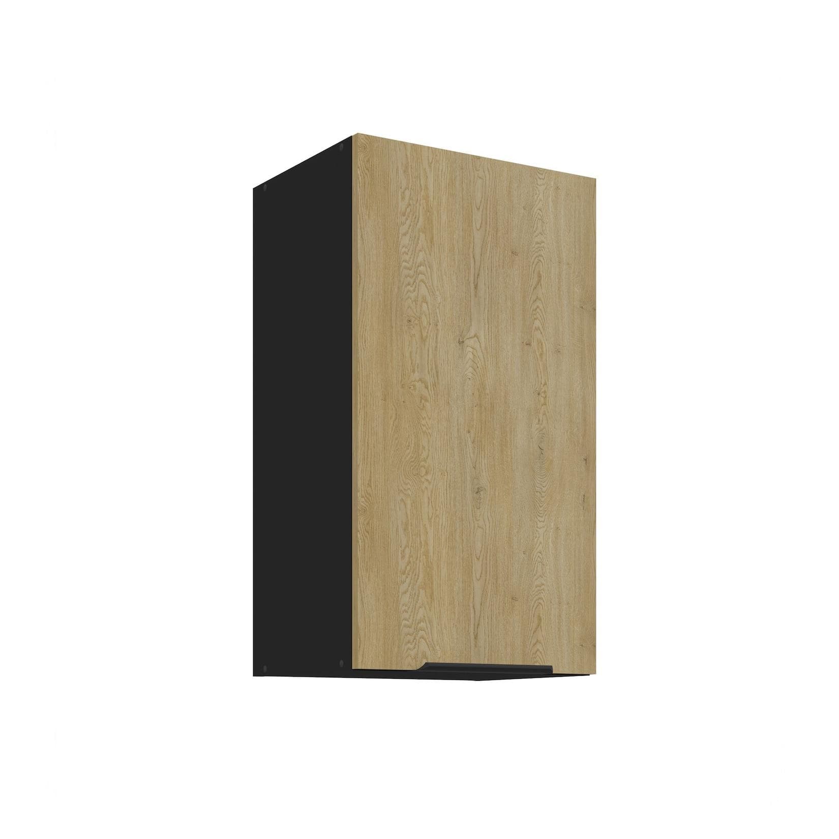 Küchen Hängeschrank 40 cm CREMONA Eiche Schwarz