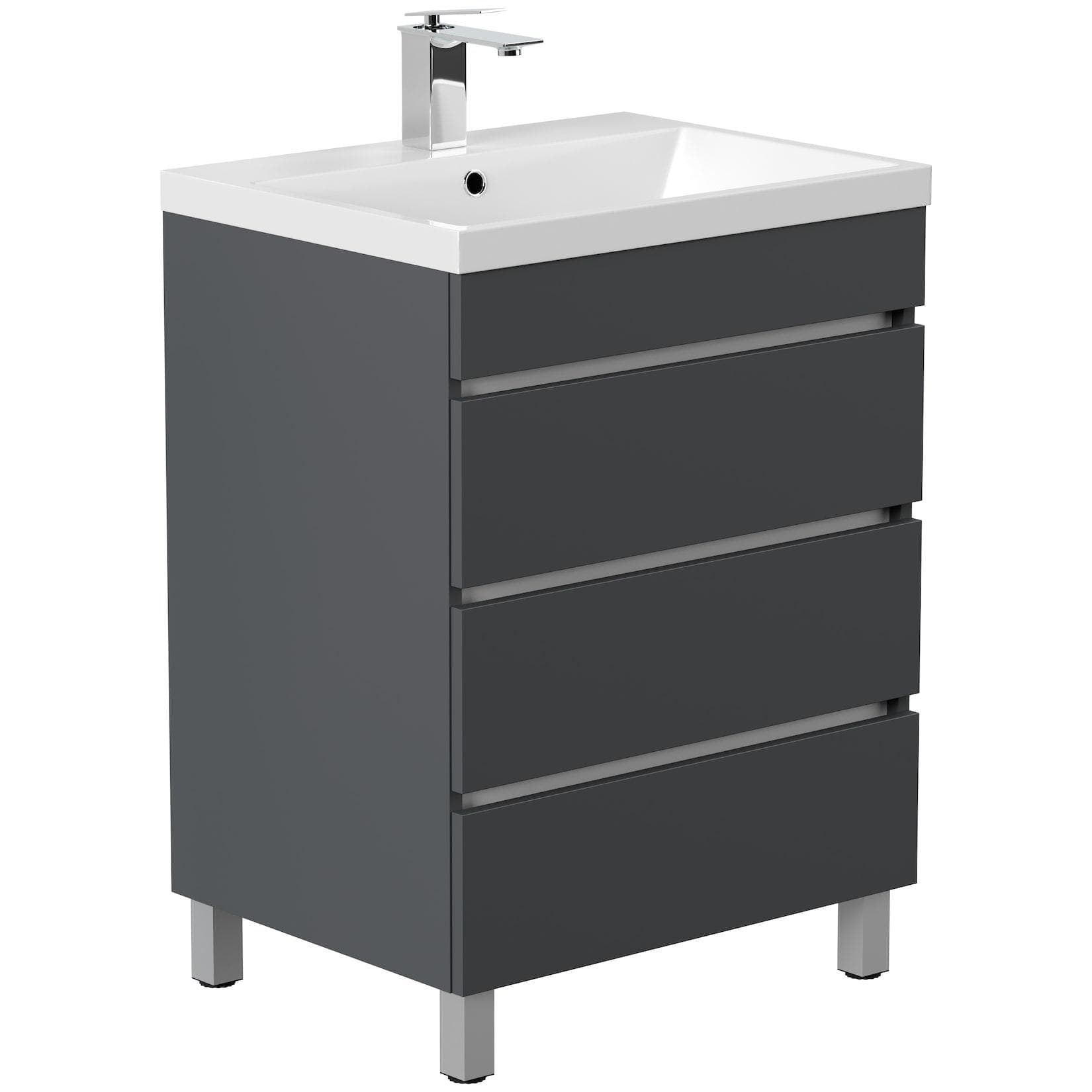 Posseik Stand-Badmöbel Waschplatz "Fellini 70" Grafit
