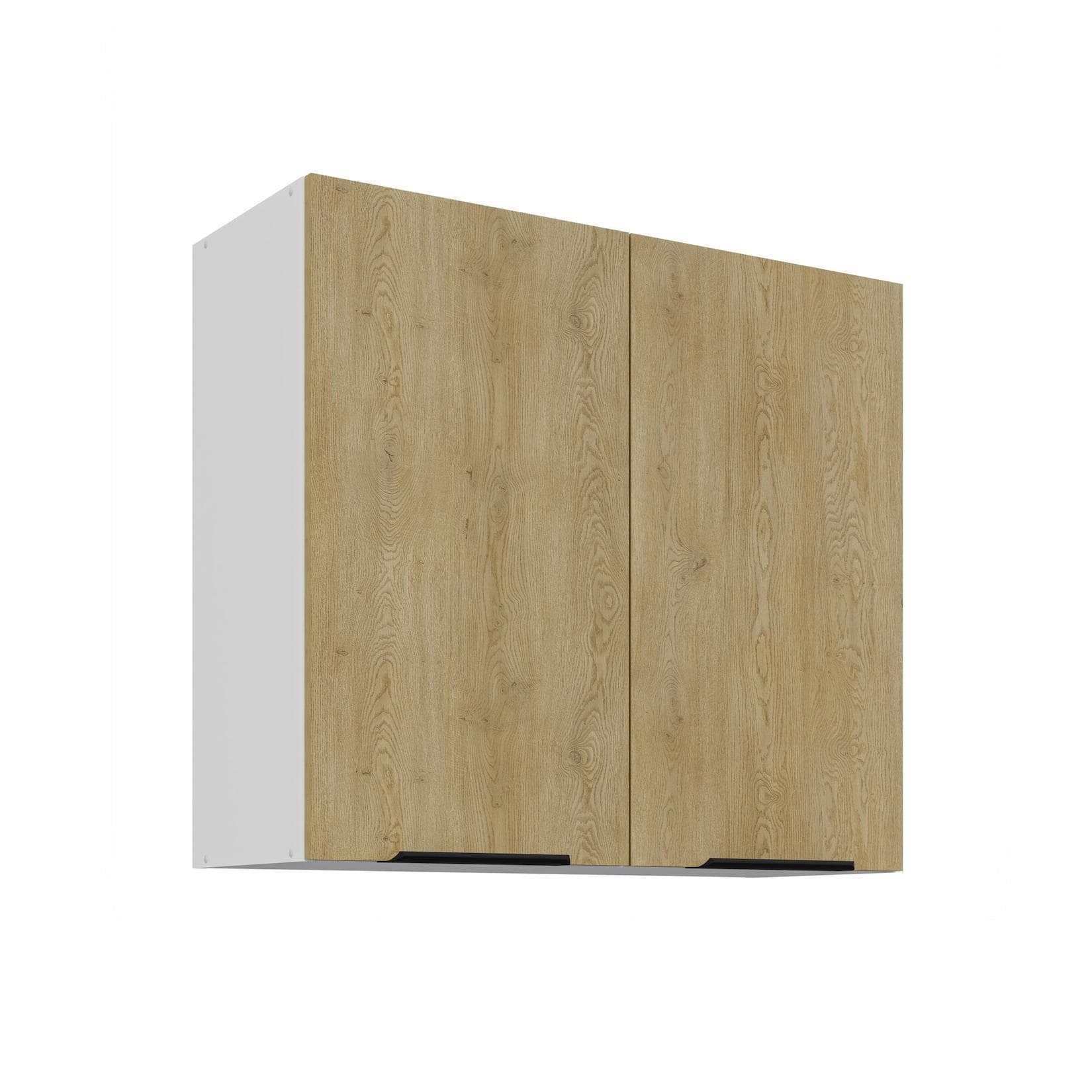 Küchen Hängeschrank 80 cm CREMONA Eiche Weiß Küchenzeile