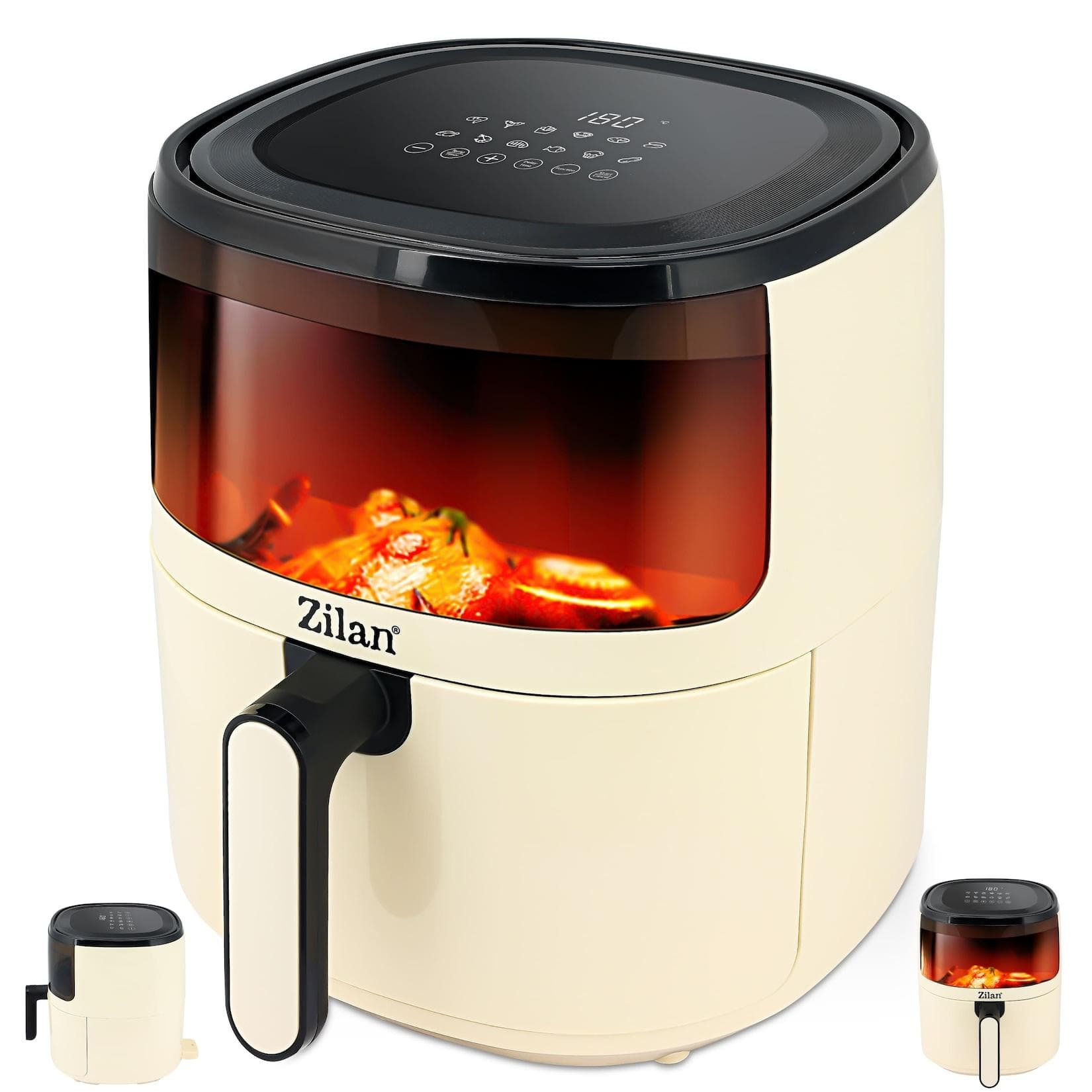 Zilan Heißluftfritteuse 5 Liter Timer LED-Display 1500W