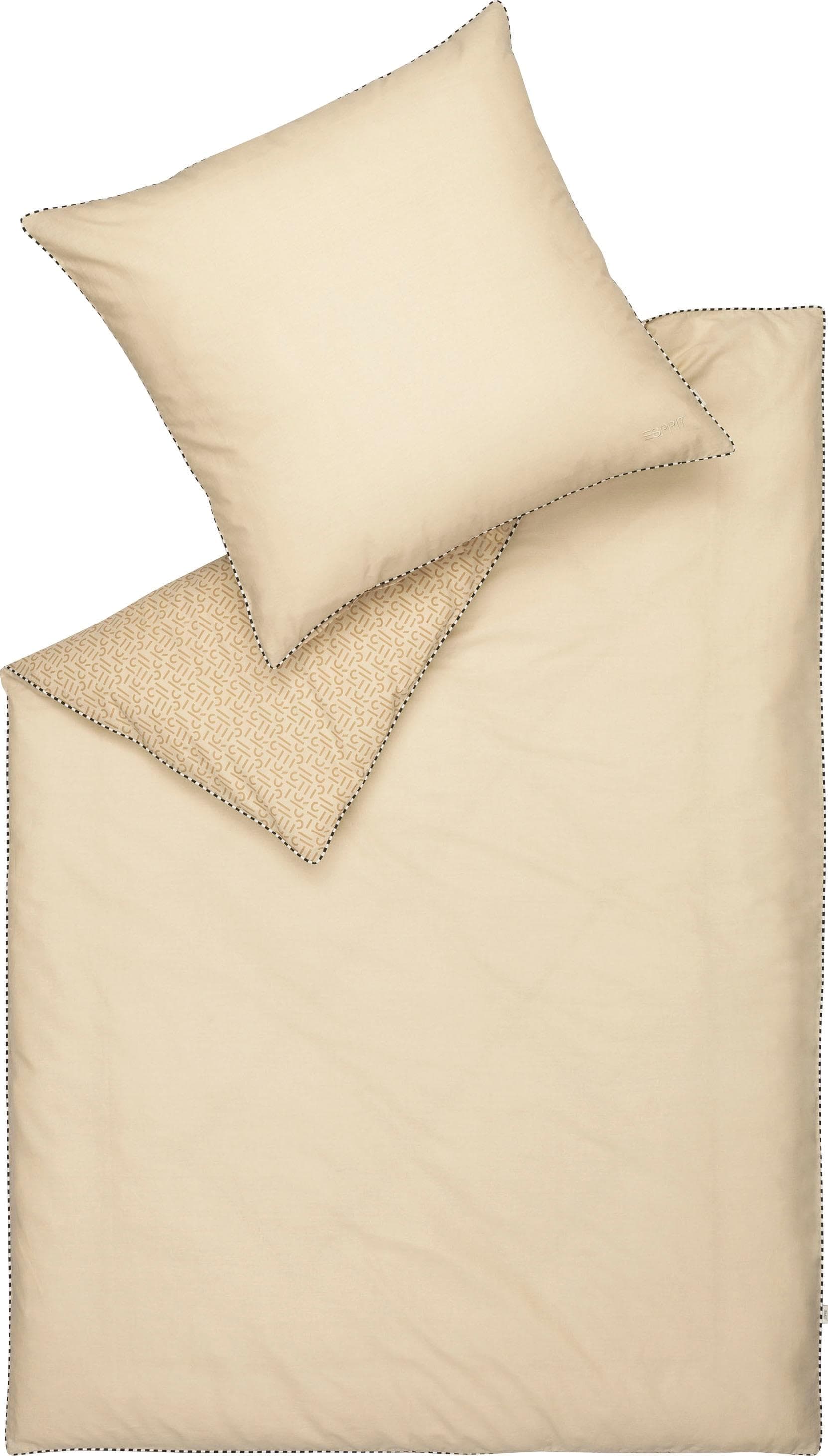 Wendebettwäsche ESPRIT Scatter Beige Baumwolle