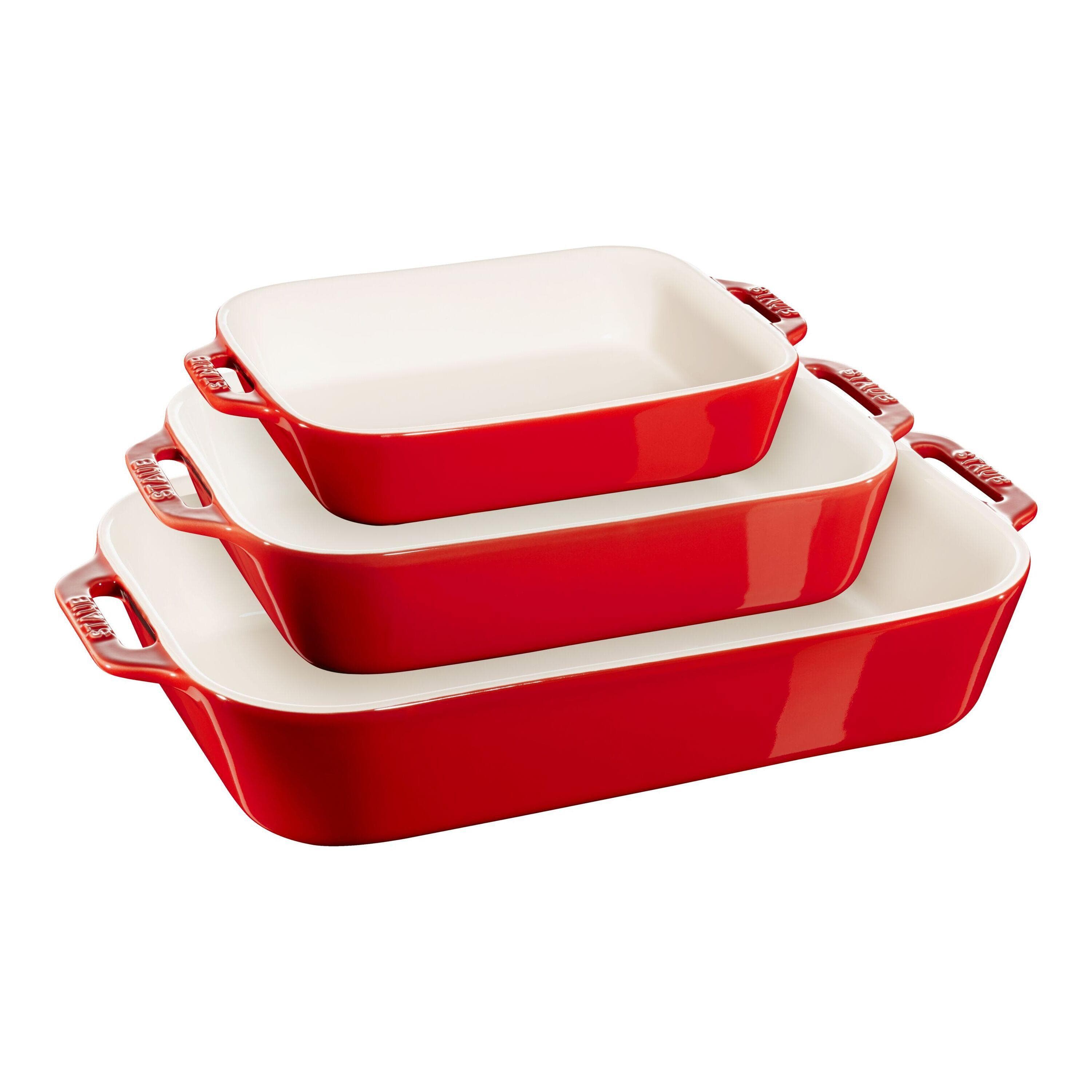 Staub Ceramique Ofenformenset 3-tlg. Kirsch-Rot Keramik