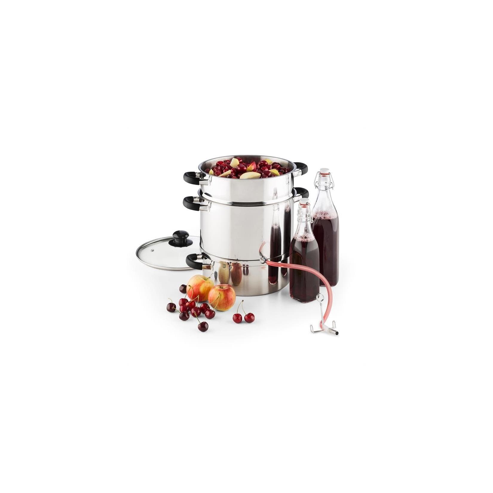 Applebee Dampf-Entsafter elektrisch 1500W 8 Liter Edelstahl
